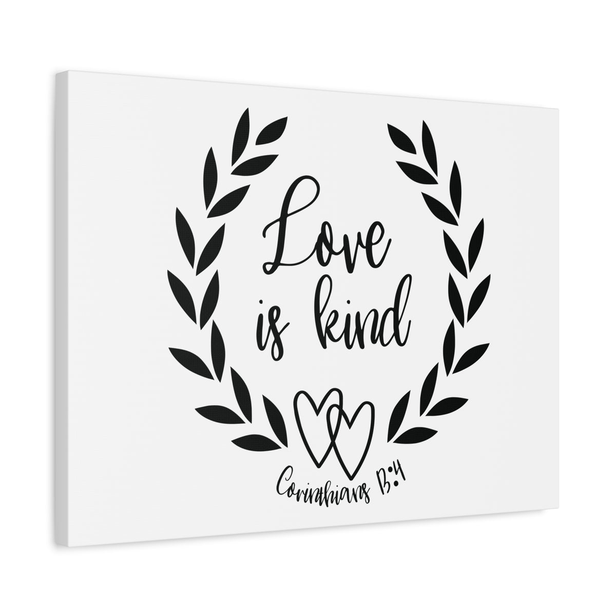 Scripture Canvas Love Is Kind Corinthians 13:4 Christian Wall Art Bible Verse Print Ready to Hang