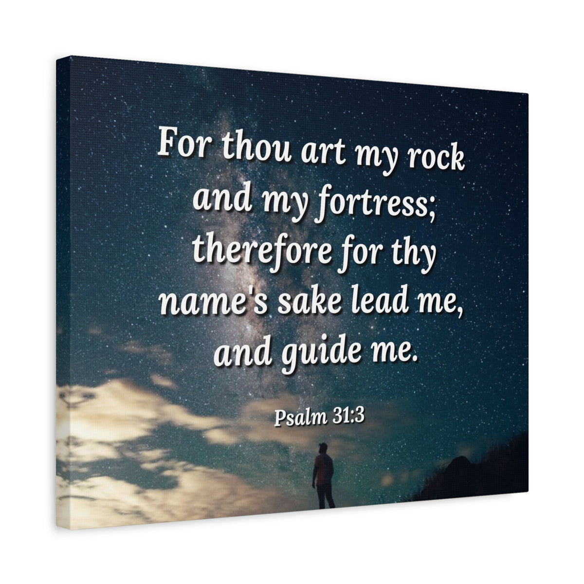 Scripture Canvas Guide Me Psalms 31:3 Christian Wall Art Bible Verse Print Ready to Hang