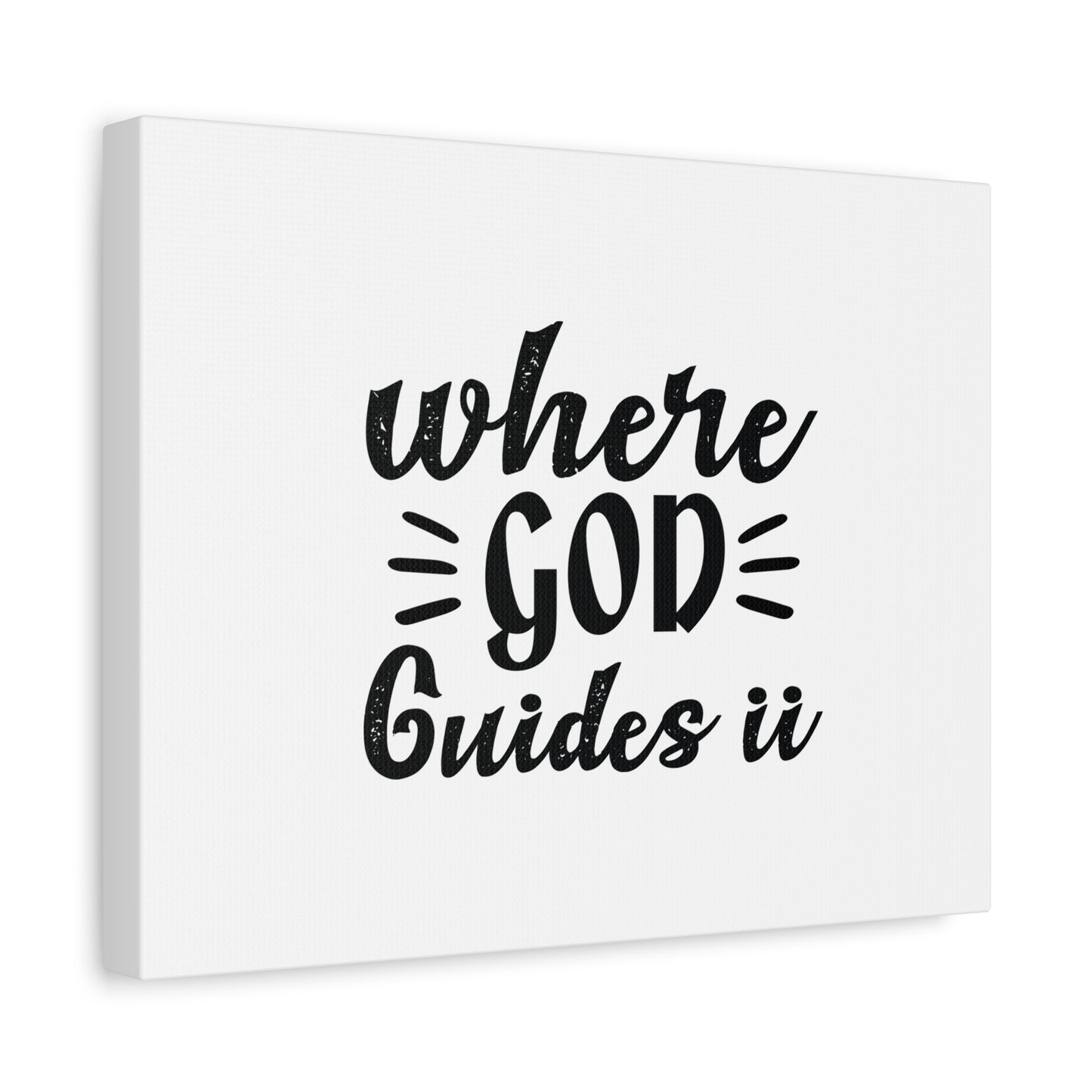 Scripture Canvas Where God Guides It Psalm 119:105 Christian Wall Art Bible Verse Print Ready to Hang