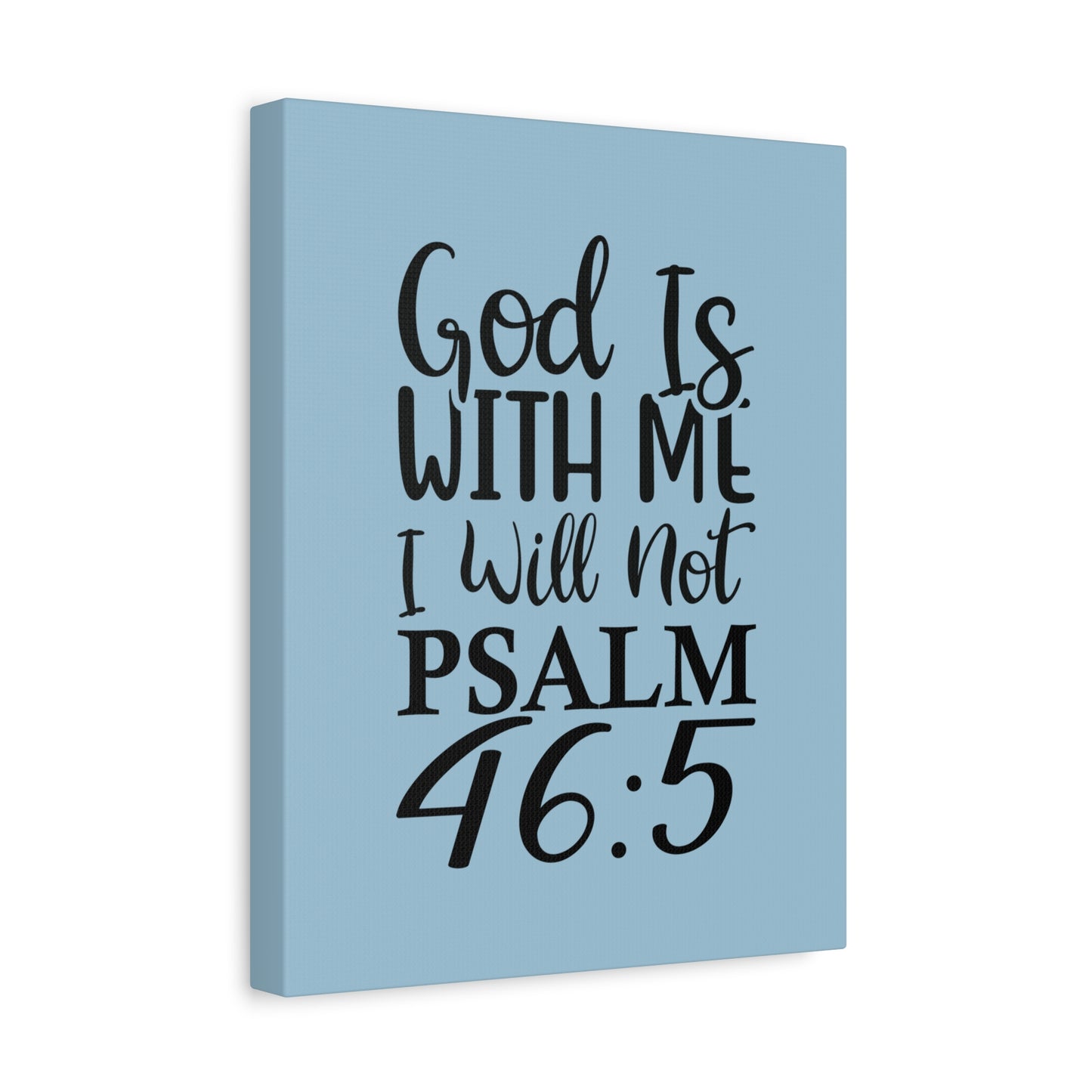 Scripture Walls With Me Psalm 46:5 Light Blue Bible Verse Canvas Christian Wall Art Ready to Hang