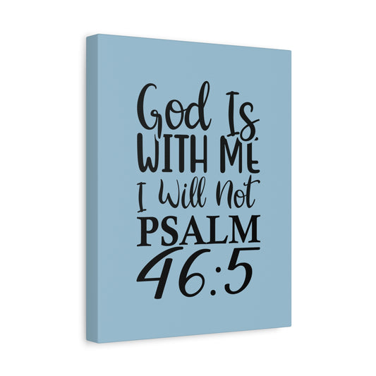 Scripture Walls With Me Psalm 46:5 Light Blue Bible Verse Canvas Christian Wall Art Ready to Hang