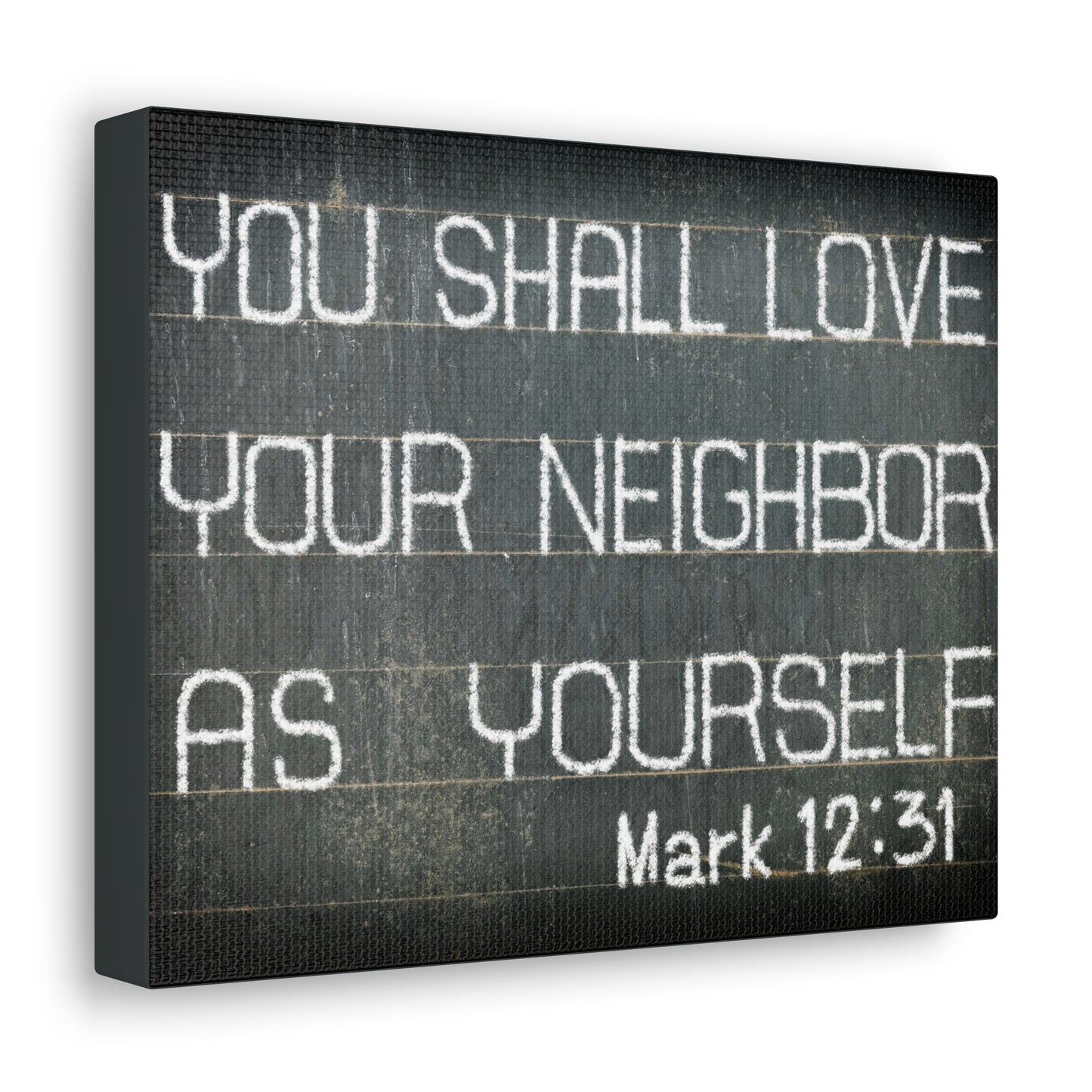 You Shall Love Mark 12:31 Bible Verse Canvas Christian Wall Art Bible Verse Print Ready To Hang