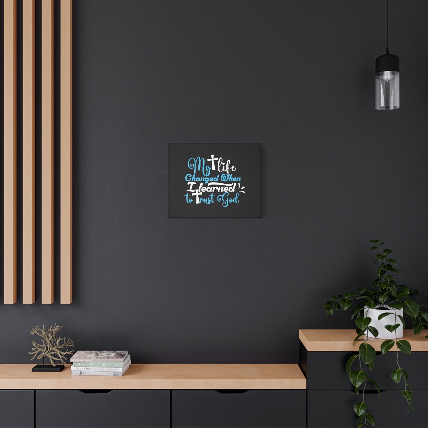 Scripture Canvas I Learned To Trust God Psalm 28:7 Christian Wall Art Bible Verse Print Ready to Hang