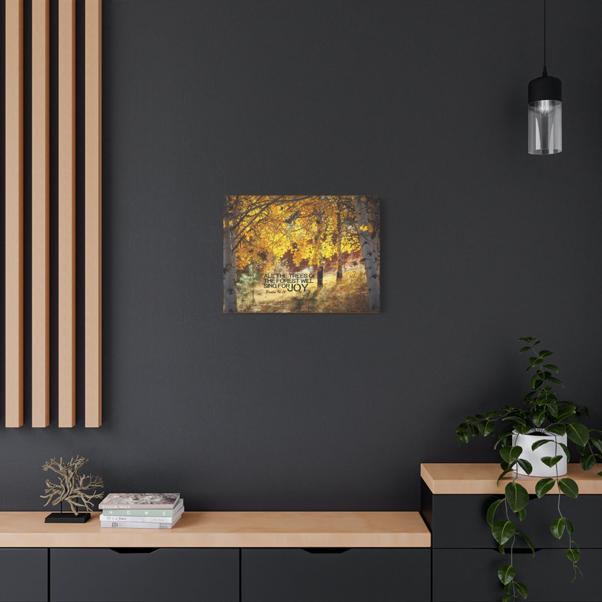Scripture Canvas Will Sing For Joy Psalm 96:12 Christian Wall Art Bible Verse Print Ready to Hang