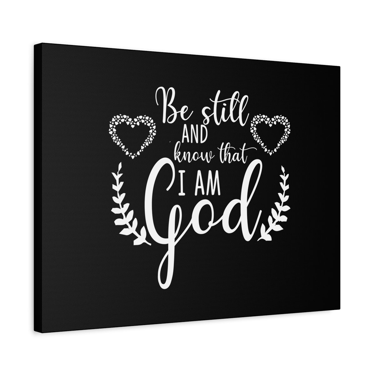 Scripture Canvas Be Still And Know That I Am God Psalm 46:10 Christian Wall Art Bible Verse Print Ready to Hang