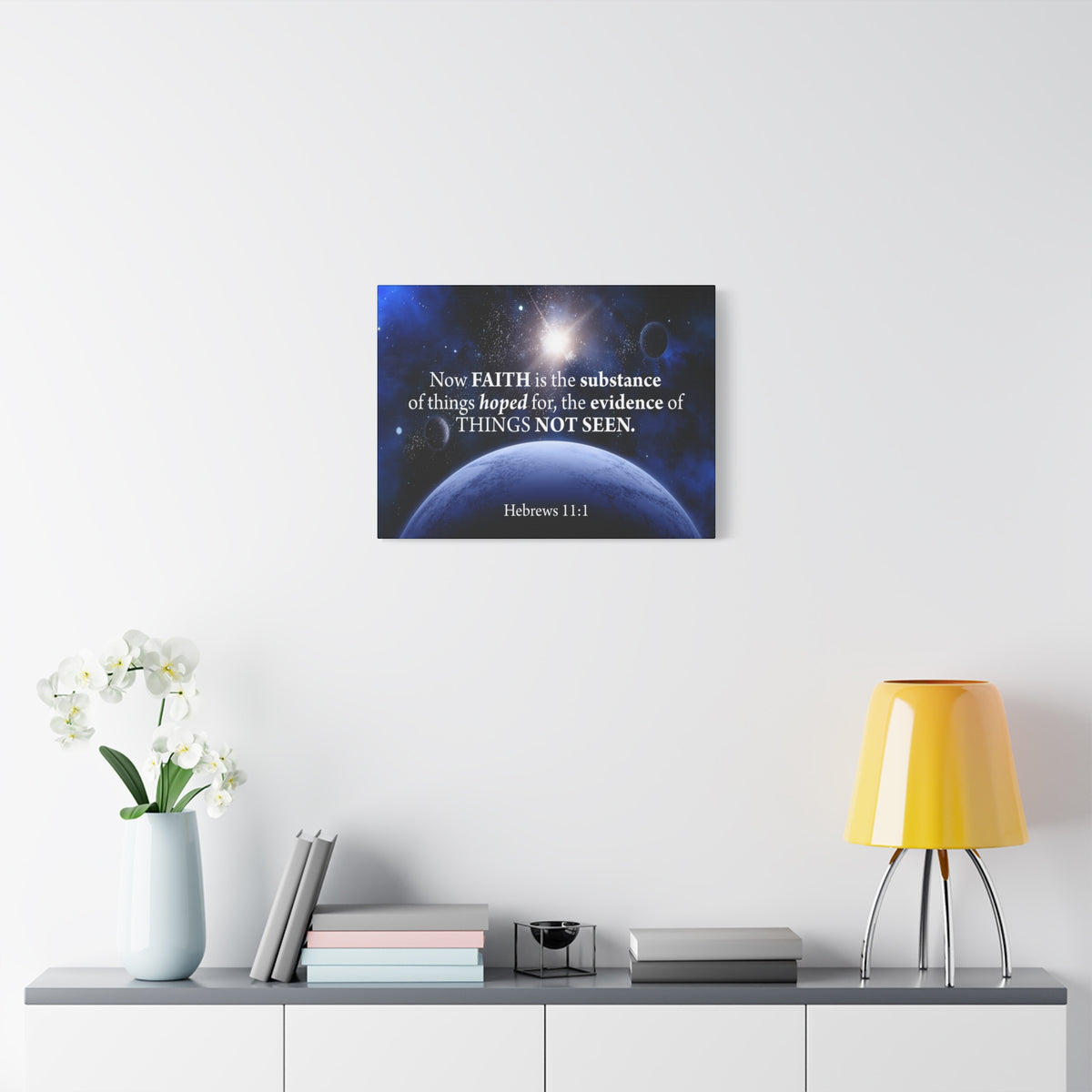 Scripture Canvas Things Not Seen Hebrews 11:1 Christian Wall Art Bible Verse Print Ready to Hang
