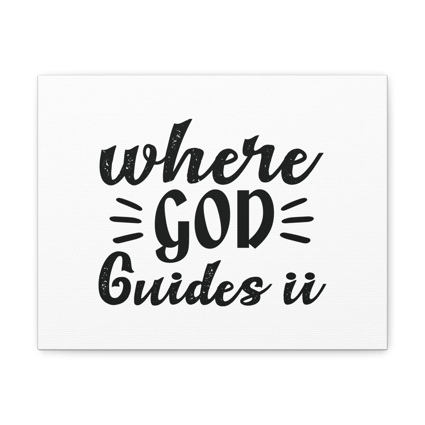 Where God Guides U Psalm 119:105 Christian Wall Art Bible Verse Print Ready to Hang