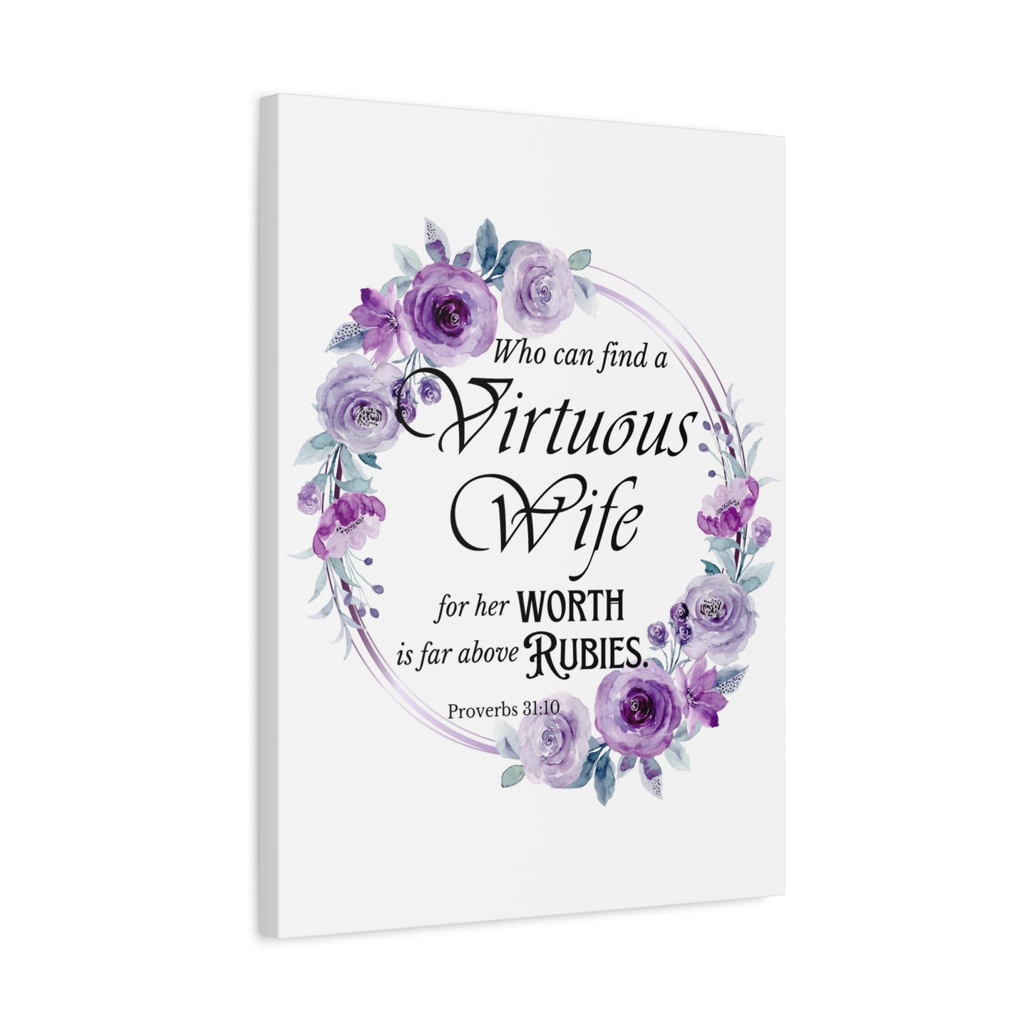 Scripture Walls Proverbs 31:10 A Virtuous Wife Bible Verse Canvas Christian Wall Art Ready to Hang Unframed