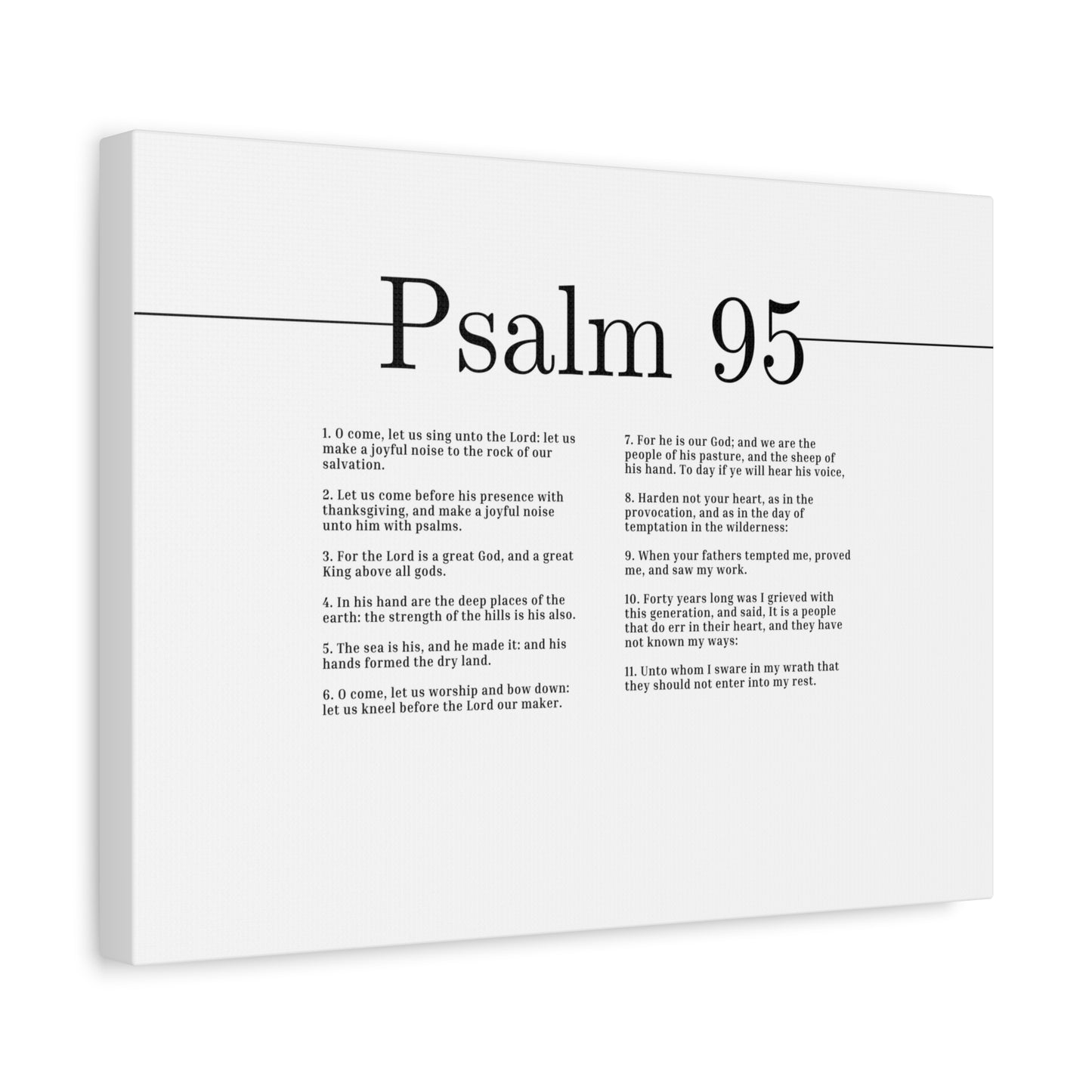 Scripture Canvas For The Lord Is A Great God Psalm 95 Christian Wall Art Bible Verse Print Ready to Hang