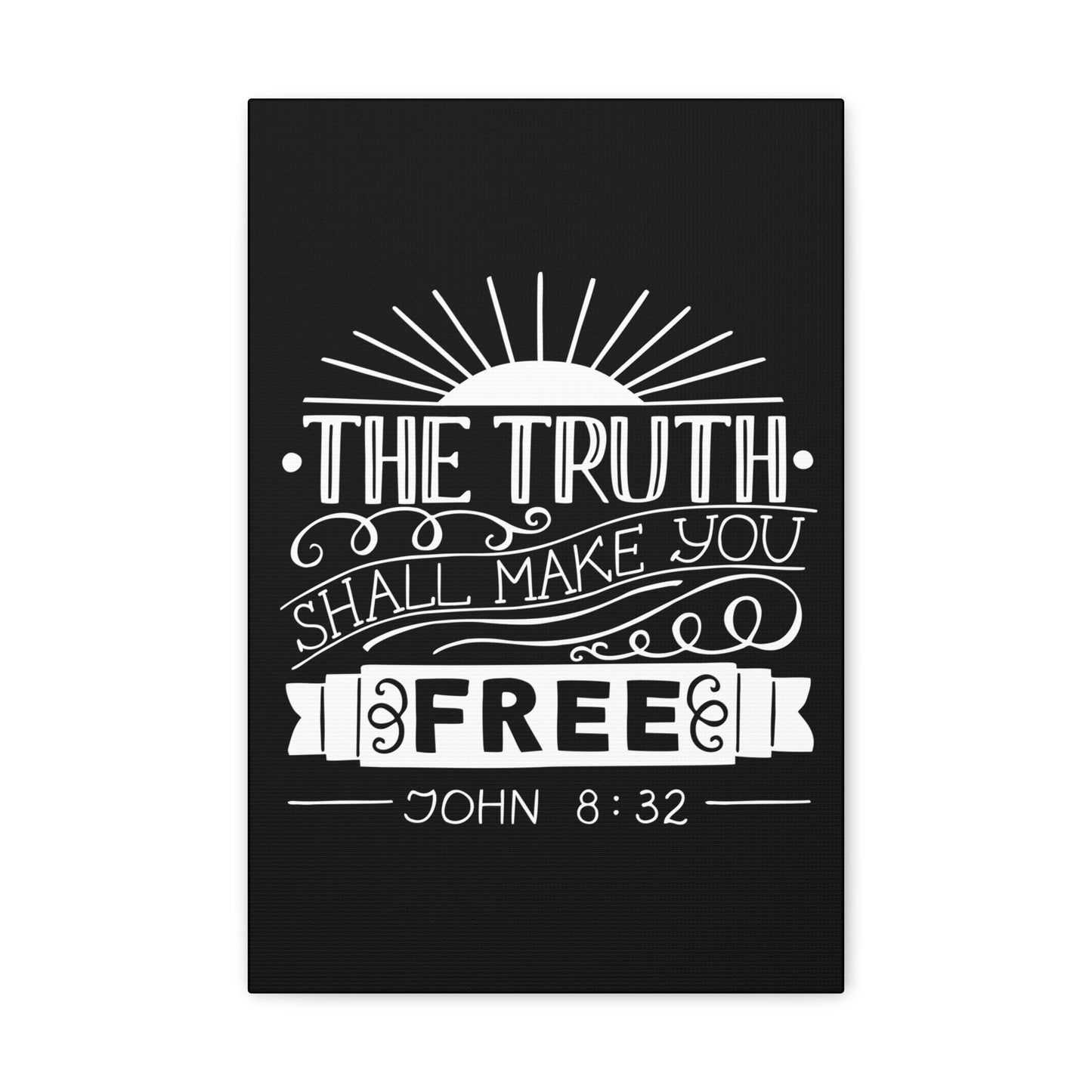 The Truth Shall Make You Free John 8:32 Christian Wall Art Bible Verse Print Ready To Hang