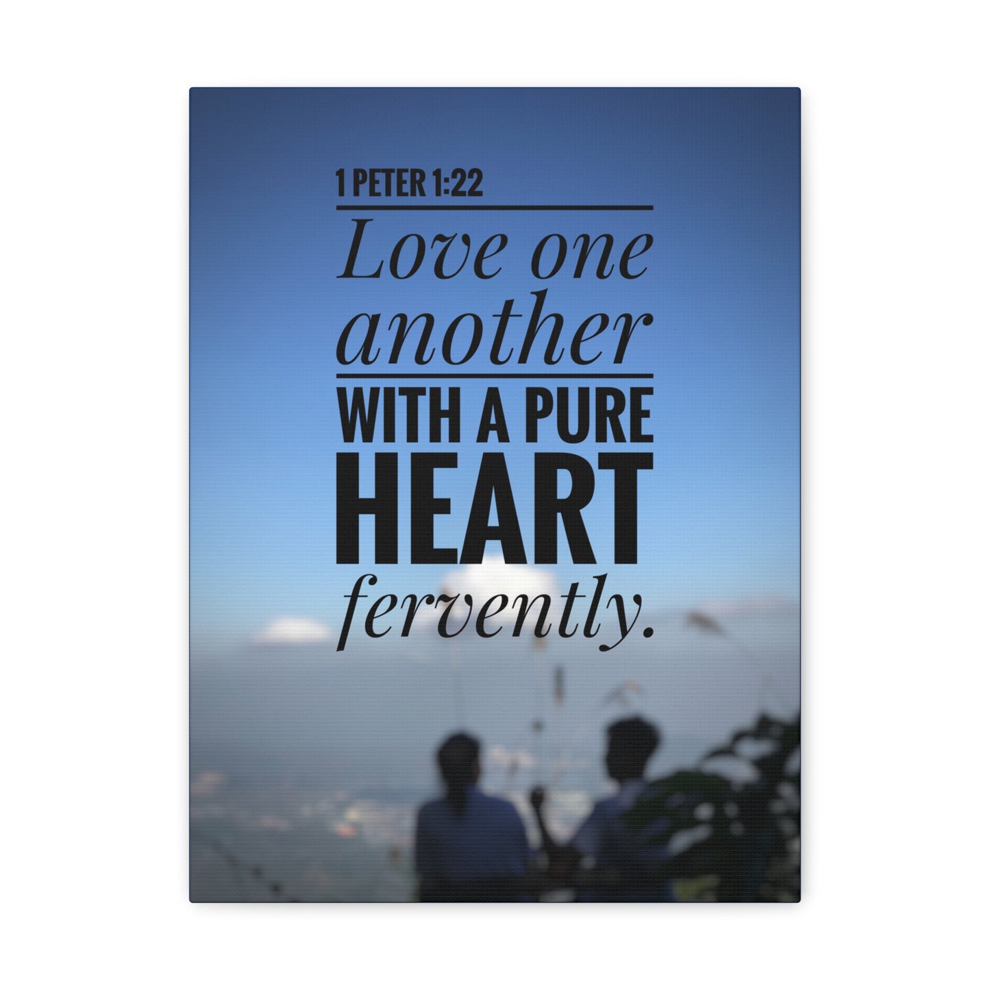Love One Another 1 Peter 1:22 Bible Verse Canvas Christian Wall Art Bible Verse Print Ready To Hang