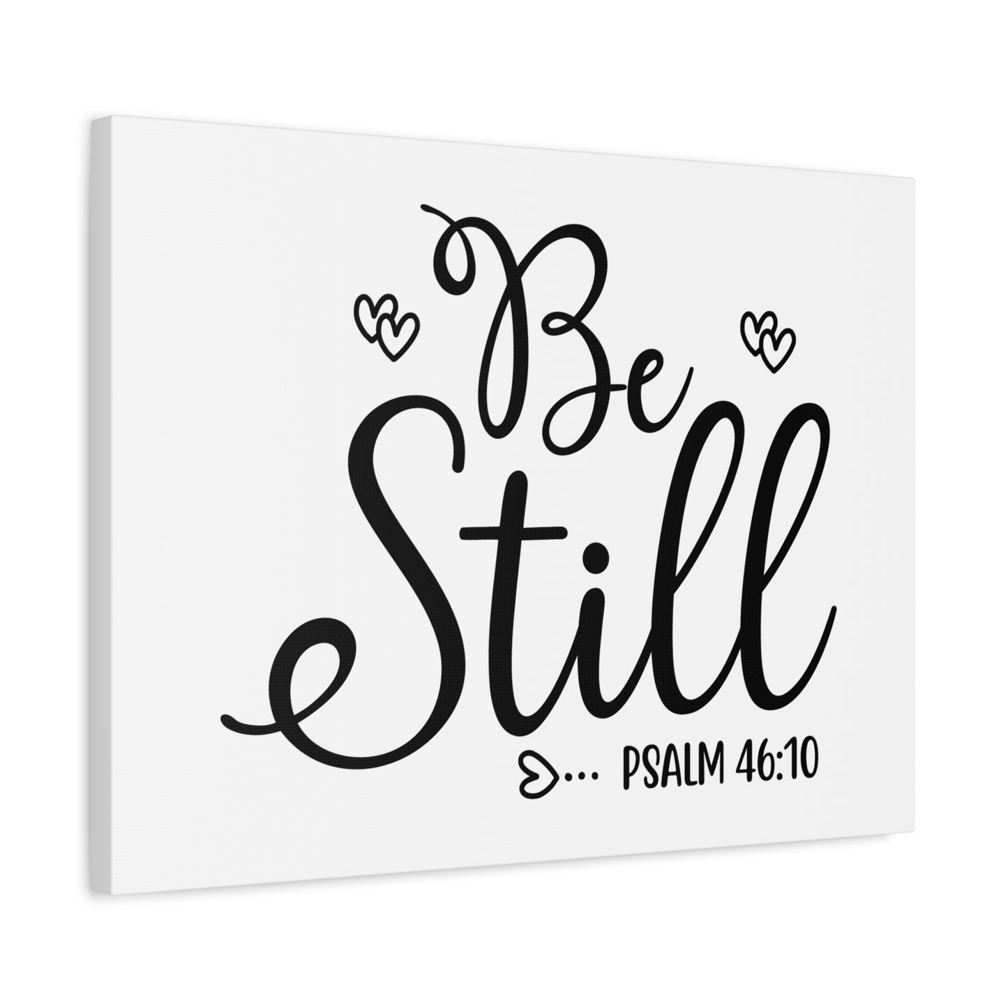 Scripture Canvas Be Still Psalm 46:10 Christian Wall Art Bible Verse Print Ready to Hang