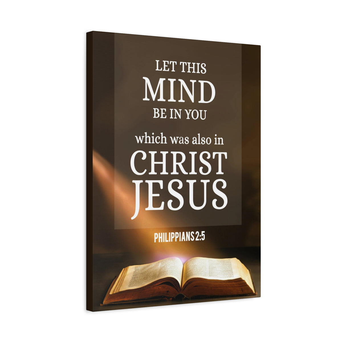 Scripture Canvas Let This Mind Philippians 2:5 Christian Wall Art Bible Verse Print Ready to Hang