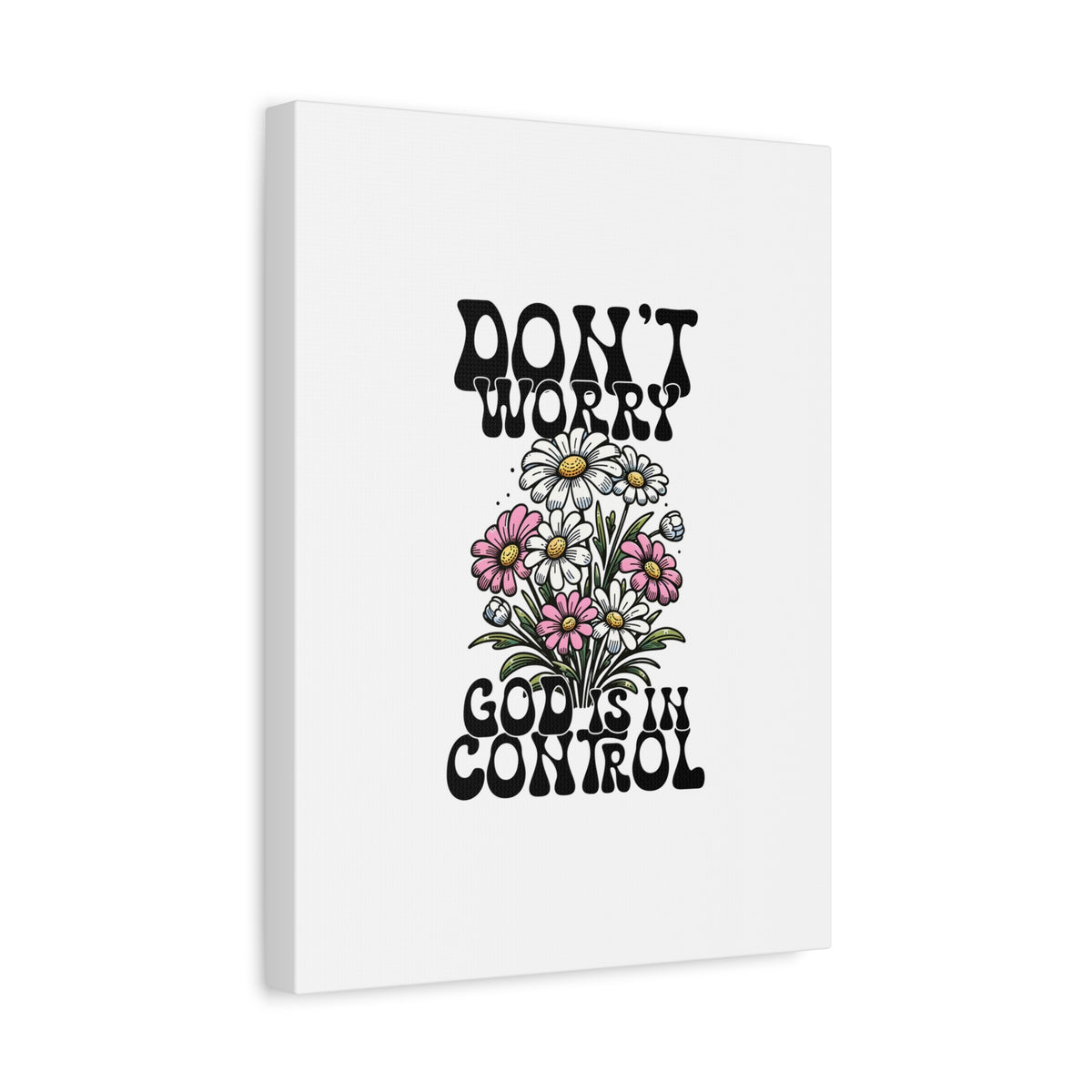 Scripture Walls God is in Control Retro Bible Verse Canvas Christian Wall Art Ready to Hang Unframed