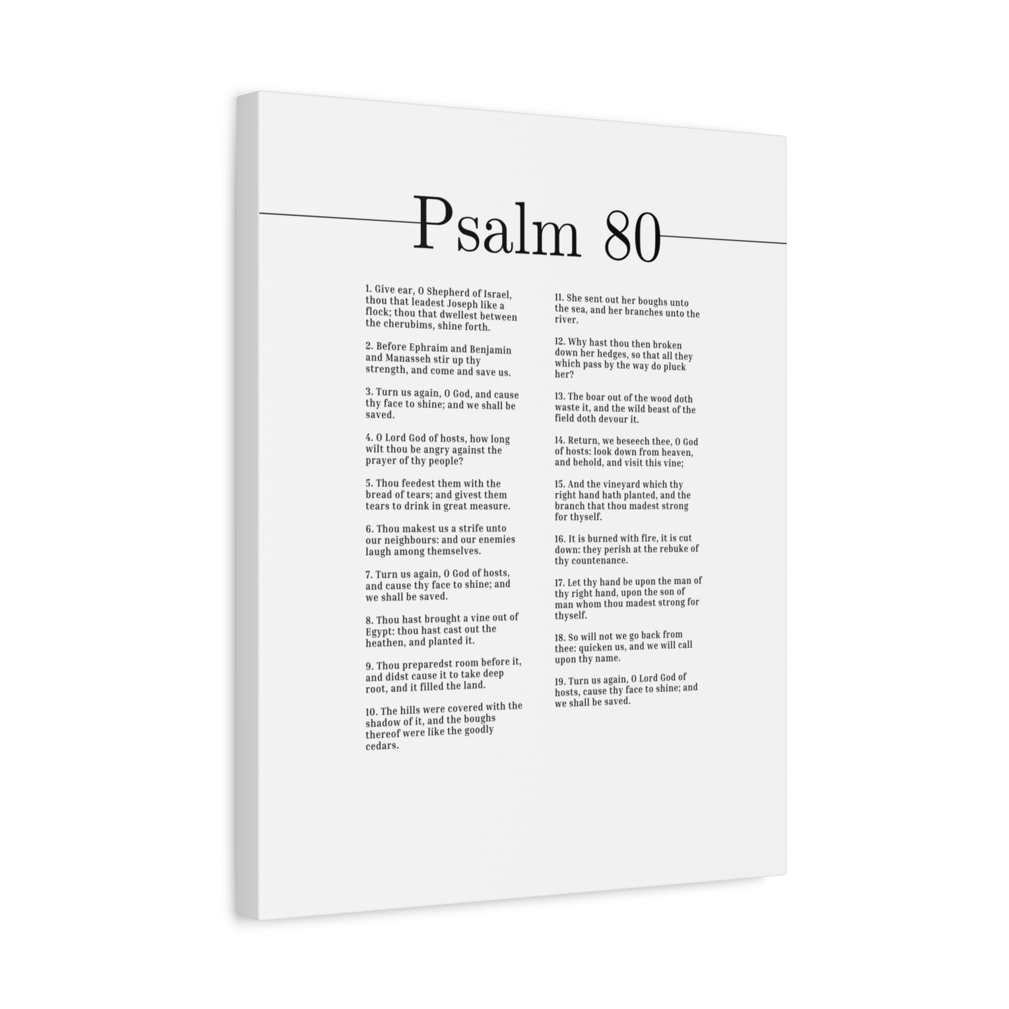 Scripture Canvas We Shall Be Saved Psalm 80 Christian Wall Art Bible Verse Print Ready to Hang