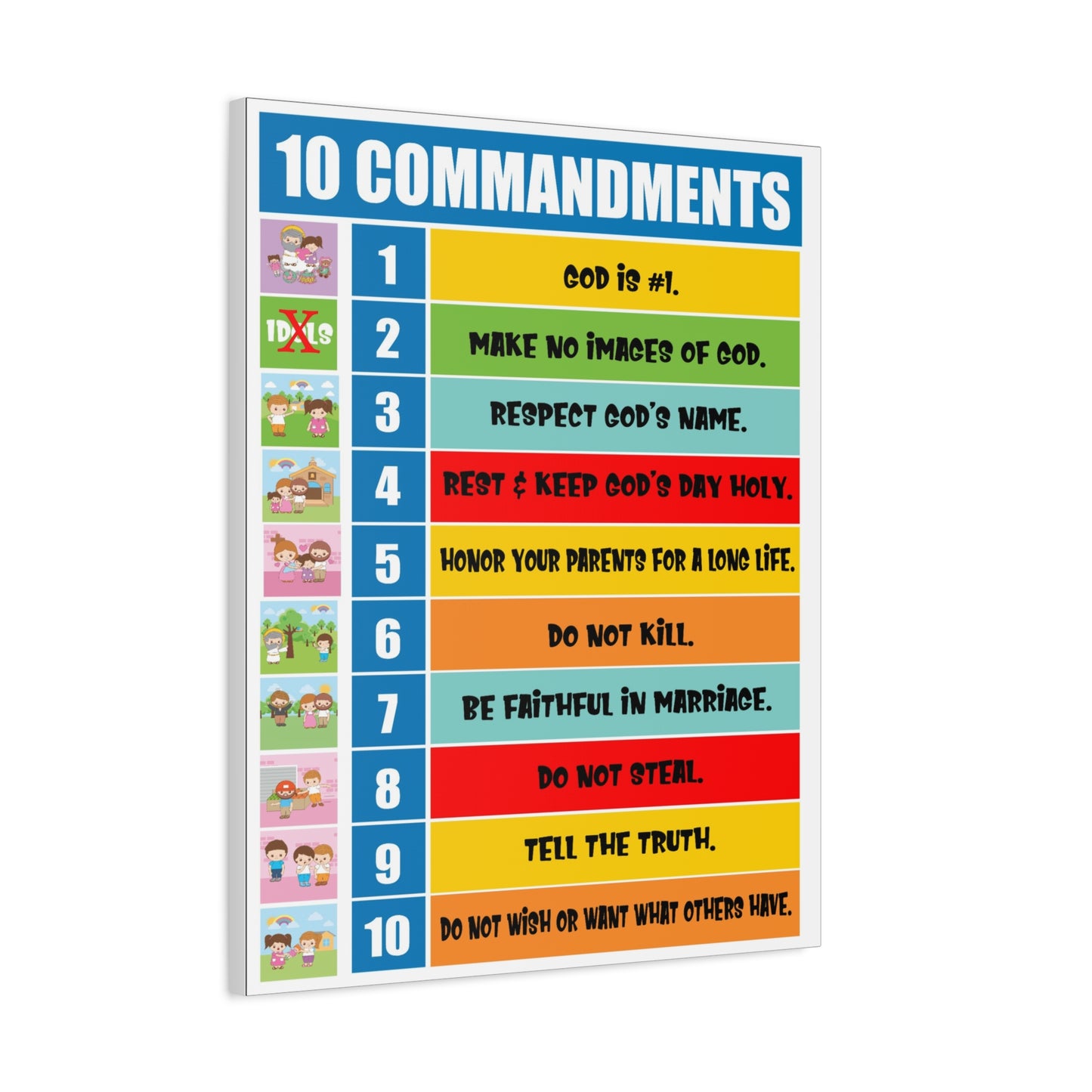 10 Commandments Christian Home Decor Scripture Art