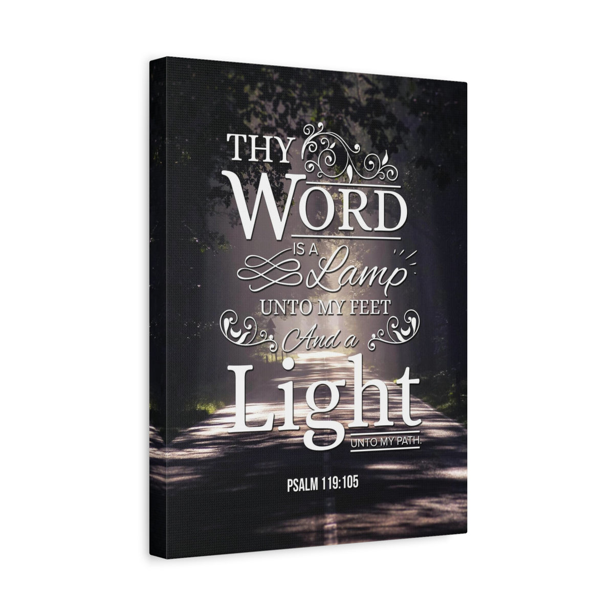 Bible Verse Canvas Thy Word is a Lamp Unto my Feet Psalm 119:105 Bible Verse Wall Art Scripture Art Faith Artwork Christian Home Decor