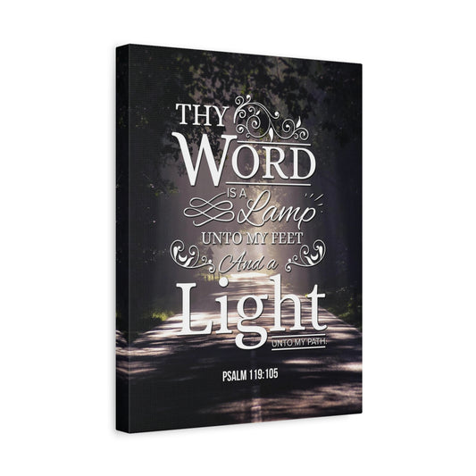 Bible Verse Canvas Thy Word is a Lamp Unto my Feet Psalm 119:105 Bible Verse Wall Art Scripture Art Faith Artwork Christian Home Decor