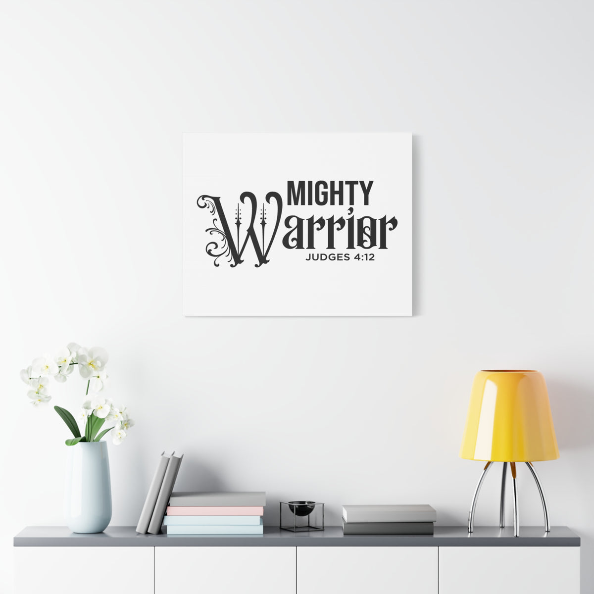 Scripture Walls Mighty Warrior Judges 4:12 Bible Verse Canvas Christian Wall Art Ready to Hang Unframed