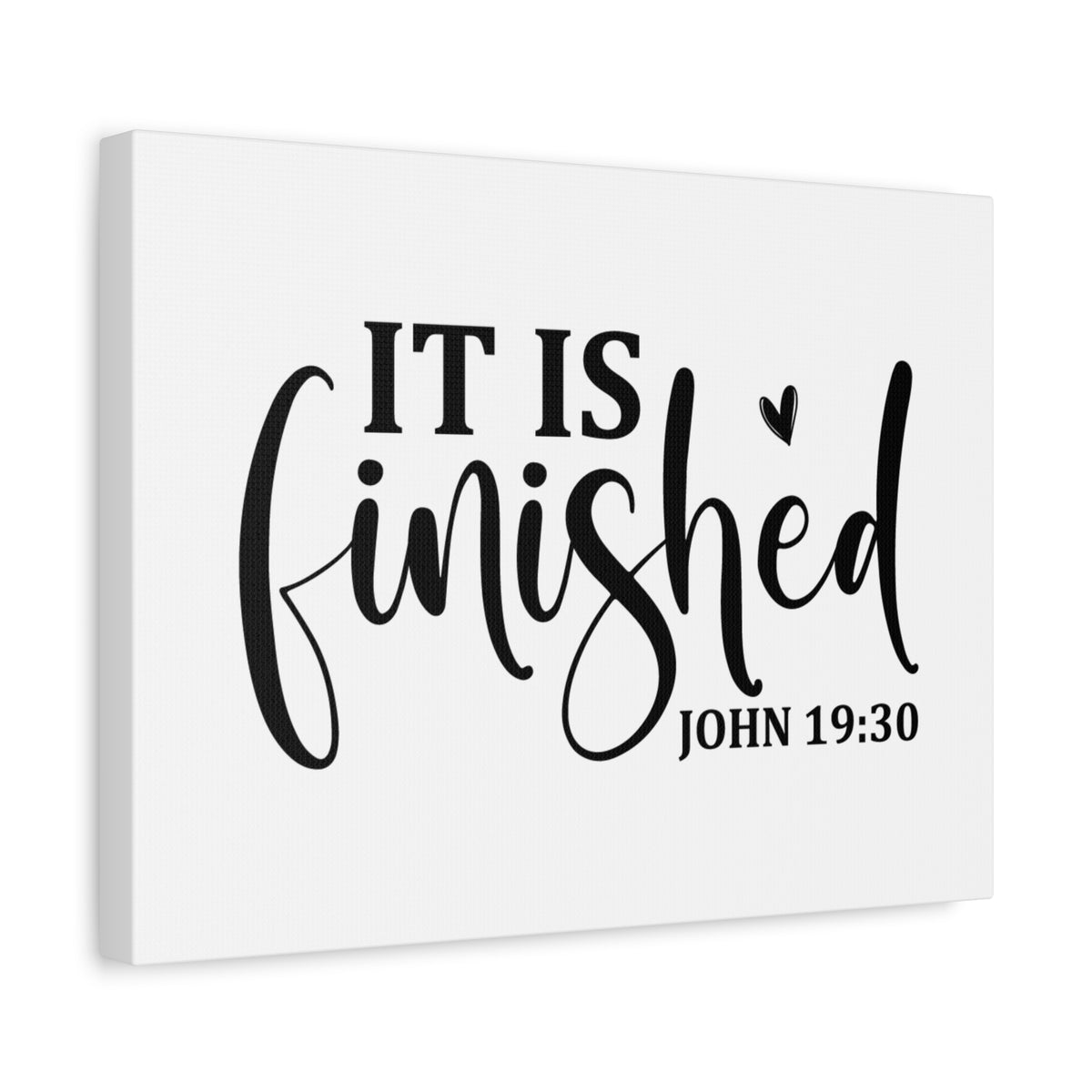 Scripture Canvas It Is Finished John 19:30 Christian Wall Art Bible Verse Print Ready to Hang