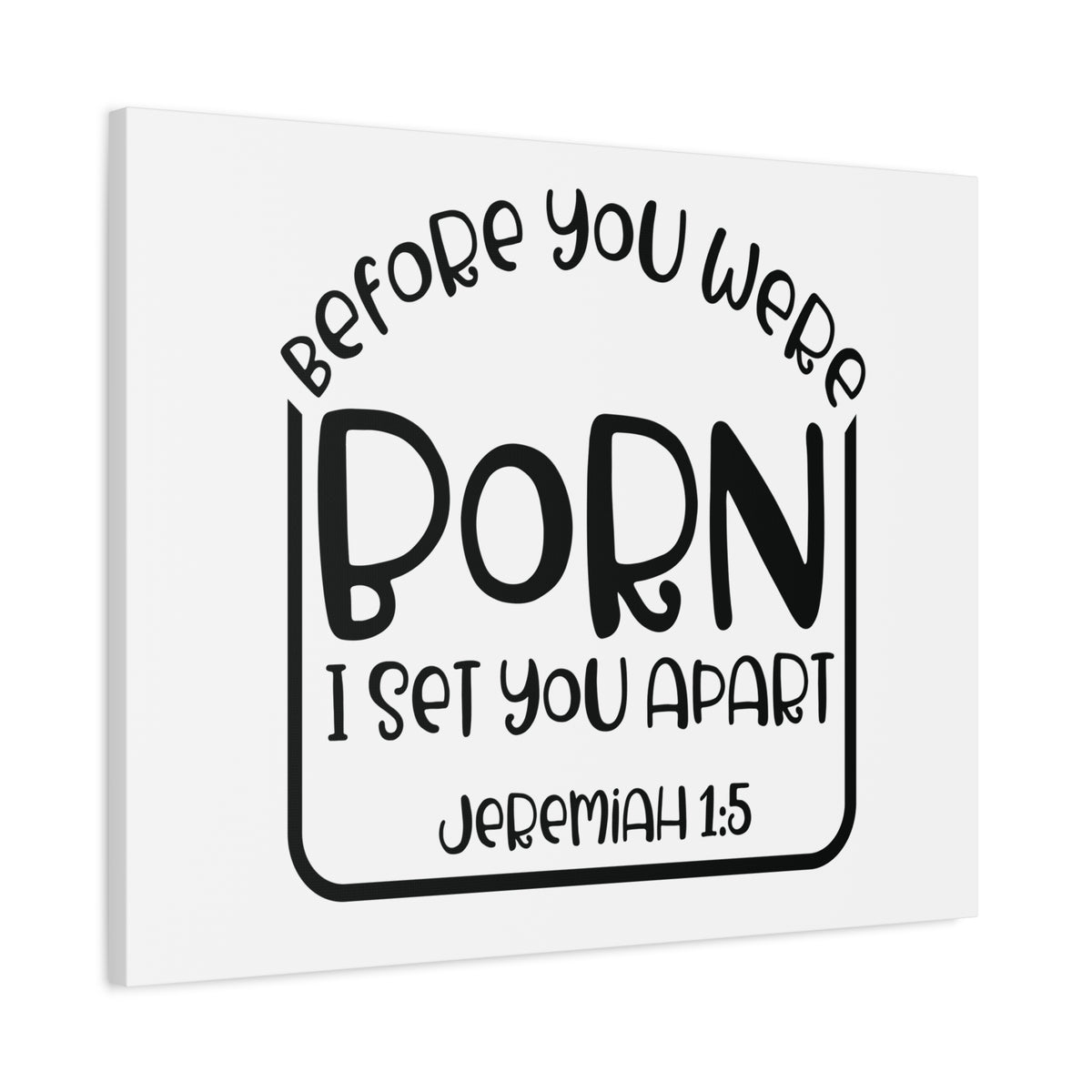 Scripture Canvas You Were Born Jeremiah 1:5 Christian Wall Art Bible Verse Print Ready to Hang