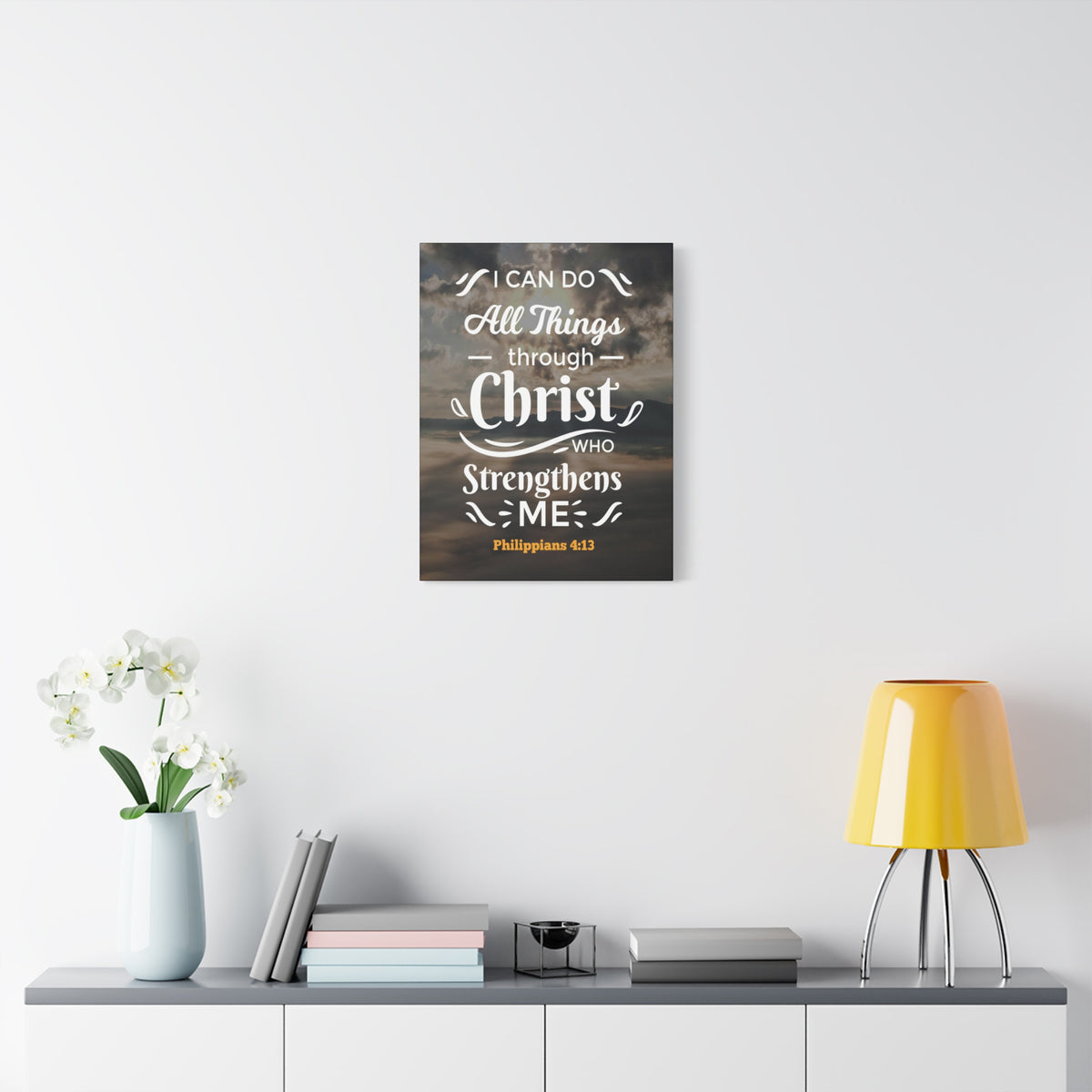 Scripture Canvas I Can Do Philippians 4:13 Christian Wall Art Bible Verse Print Ready to Hang