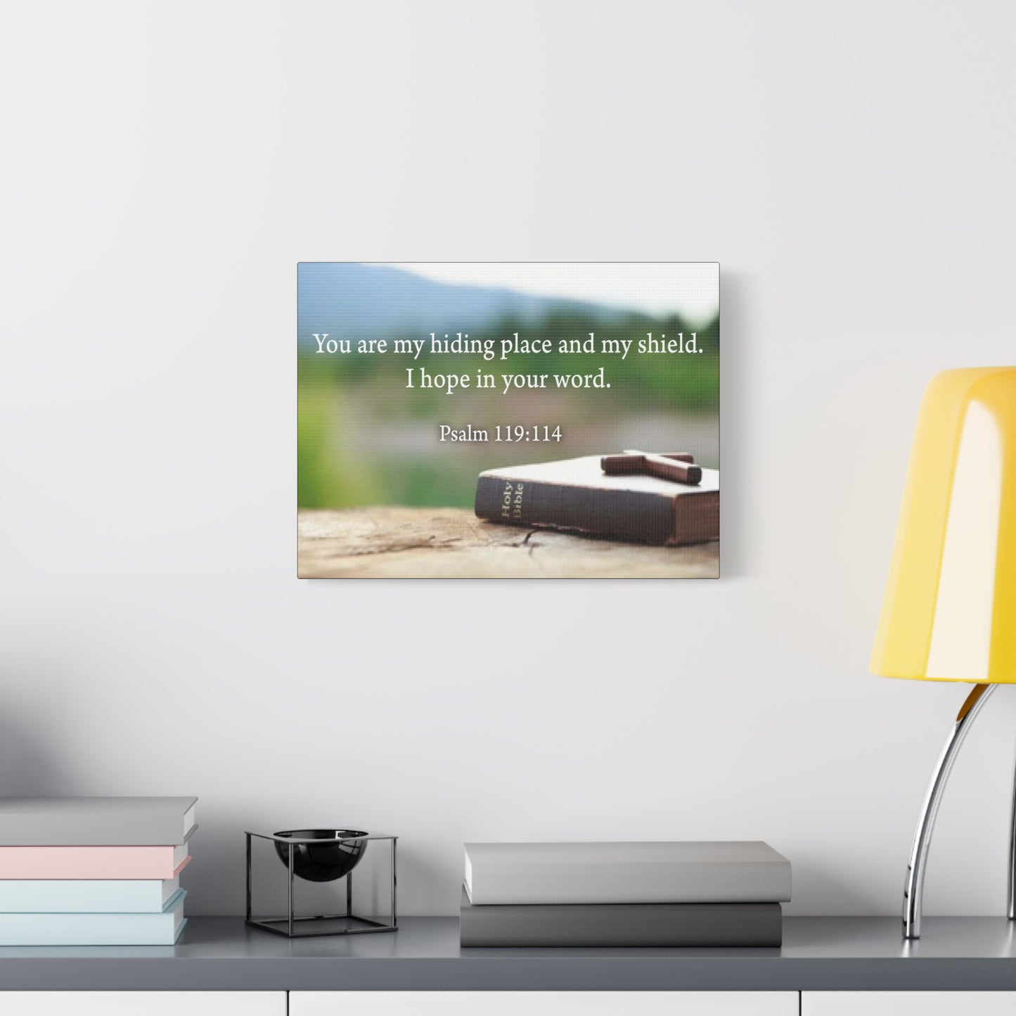 Scripture Walls Hiding Place Psalm 119:114 Bible Verse Canvas Christian Wall Art Ready to Hang