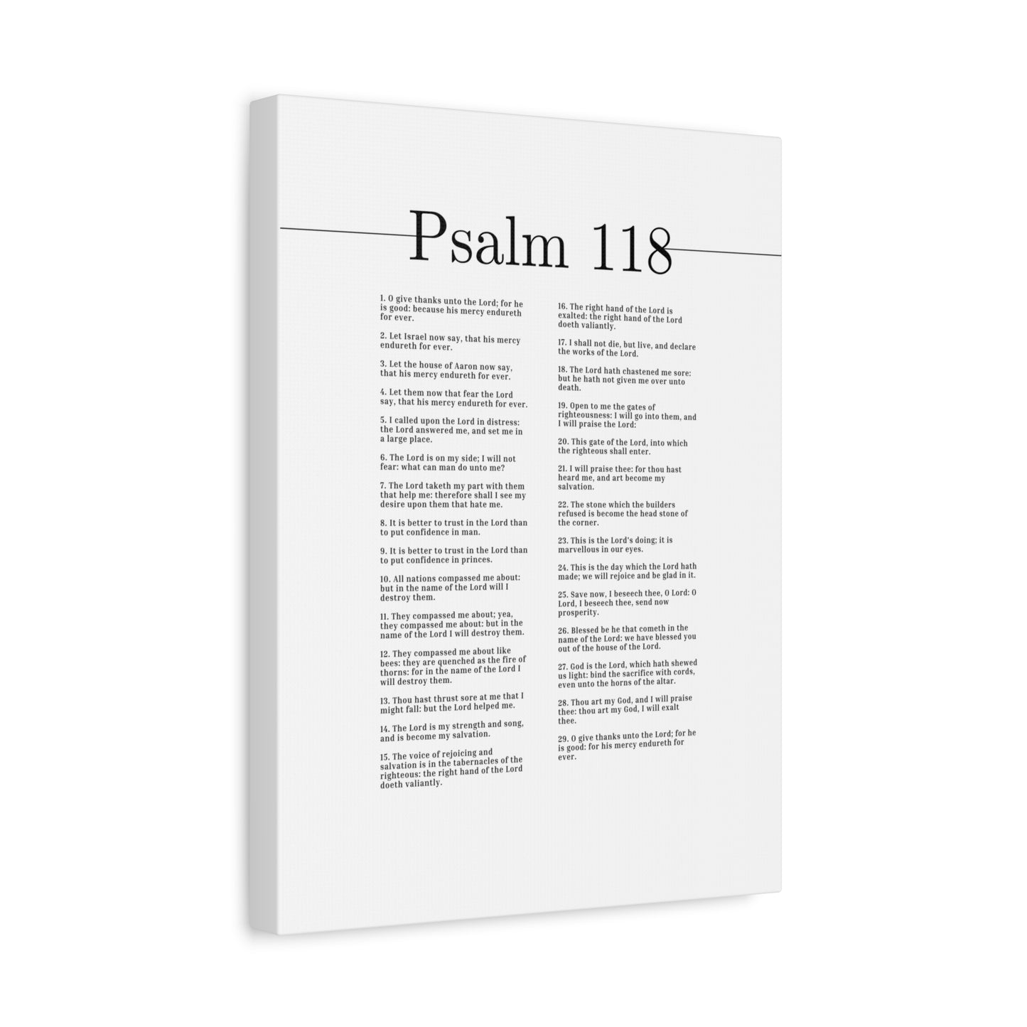 Scripture Canvas The Lord Is On My Side Psalm 118 Christian Wall Art Bible Verse Print Ready to Hang