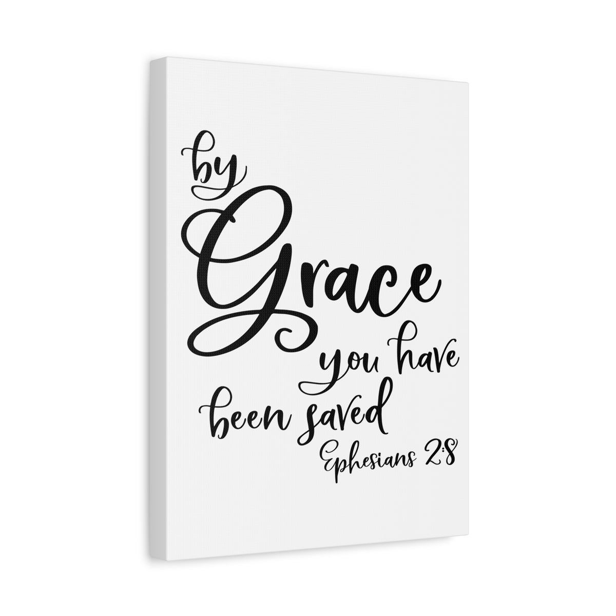 Scripture Canvas The Grace You Ephesian 2:8 Christian Wall Art Bible Verse Print Ready to Hang