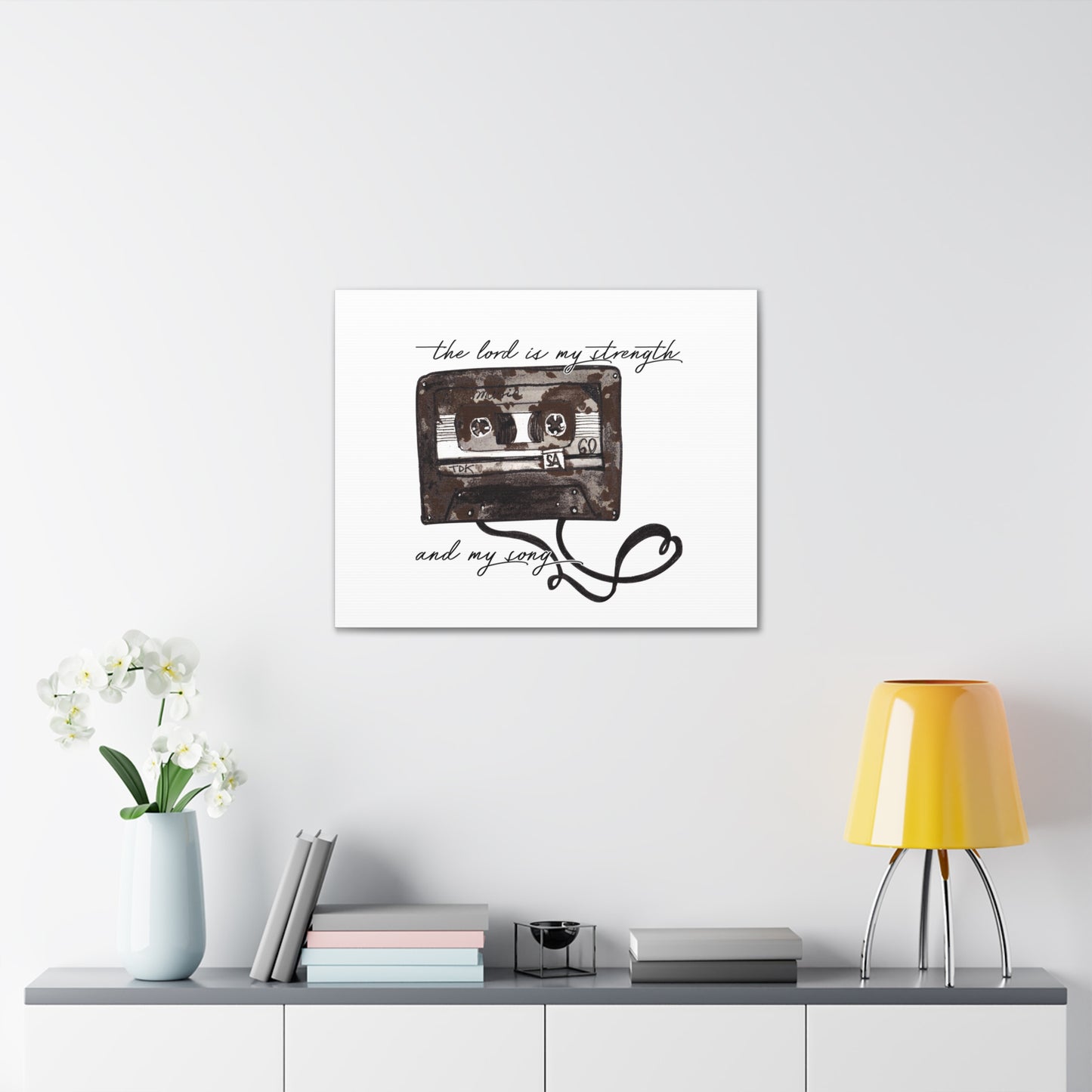 The Lord Is My Strength And My Song Exodus 15:2 Christian Wall Art Bible Verse Print Ready to Hang