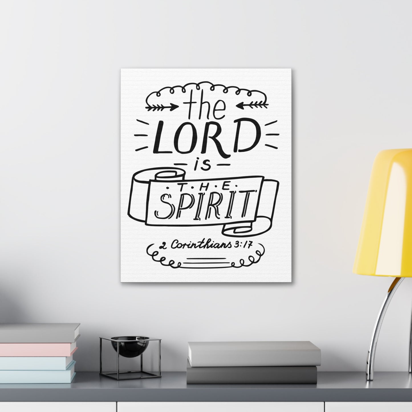 The Lord is The Spirit 2 Corinthians 3:17 Christian Wall Art Bible Verse Print Ready To Hang