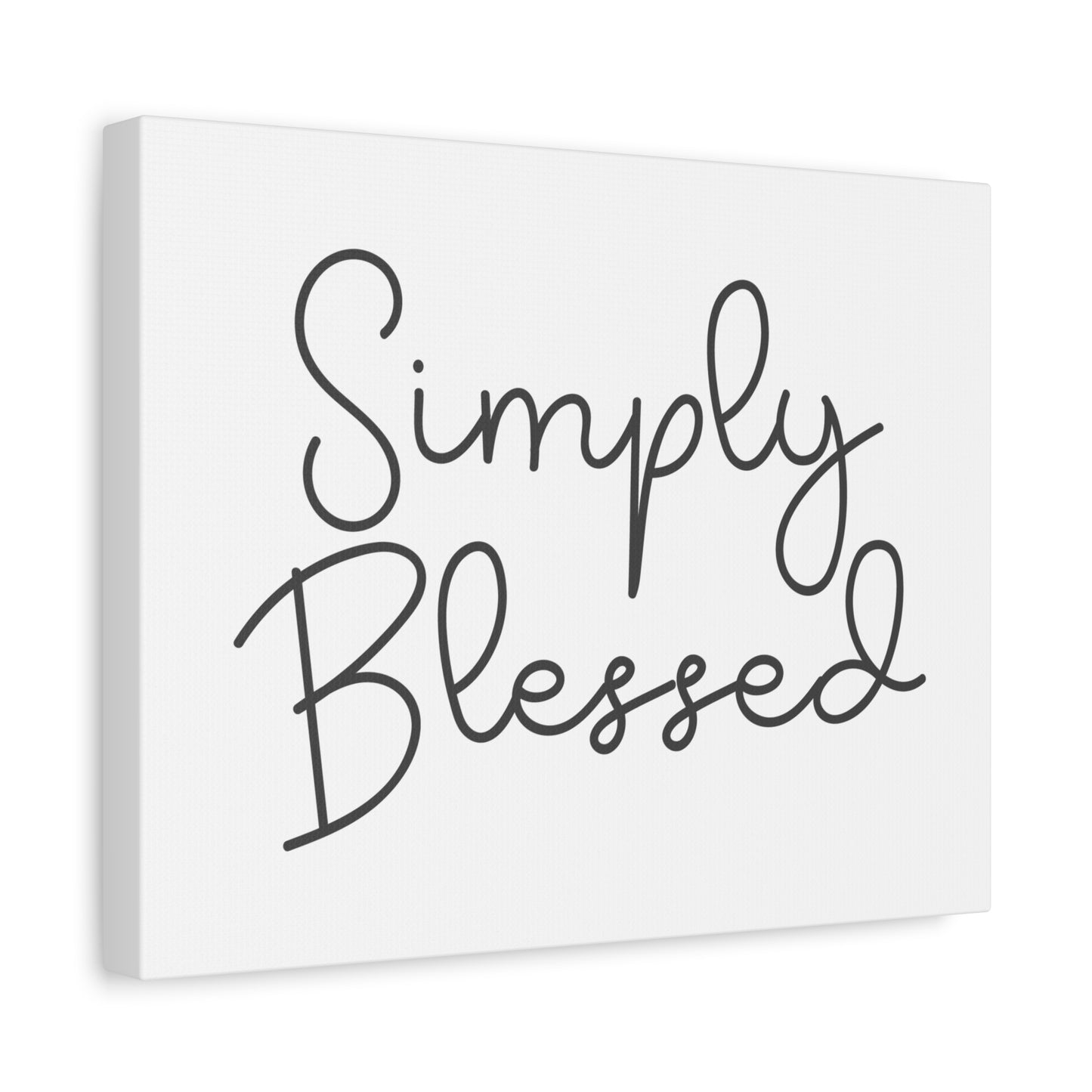 Scripture Canvas Simply Blessed Psalm 34:8 Christian Wall Art Bible Verse Print Ready to Hang