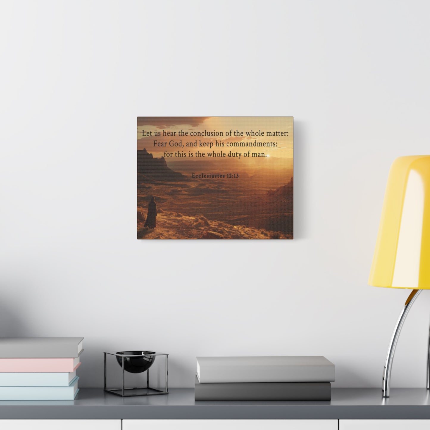 Scripture Walls Ecclesiastes 12:13 Bible Verse Canvas Christian Wall Art Ready to Hang Unframed