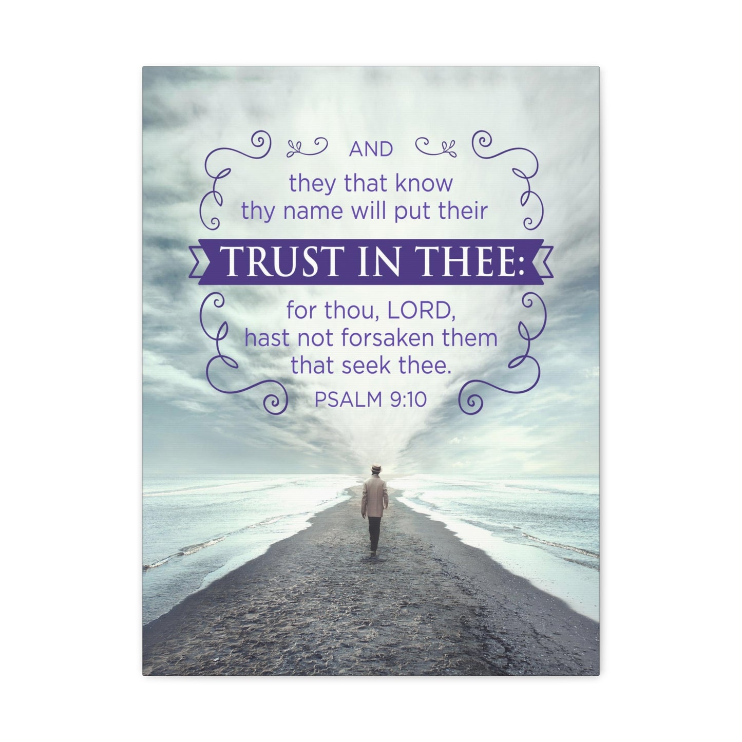 Trust In Thee Psalm 9:10 Christian Wall Art Bible Verse Print Ready to Hang