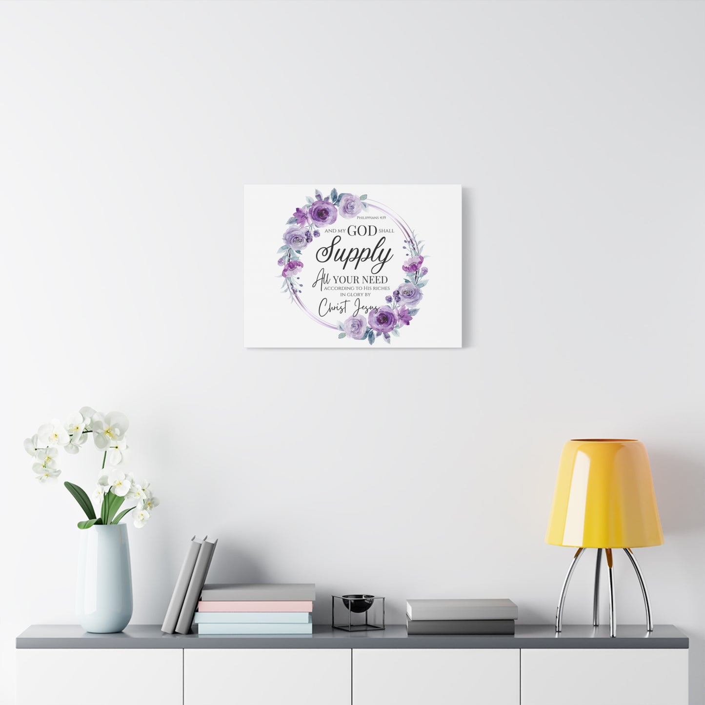 Copy of Scripture Walls Philippians 4:19 God Shall Supply Bible Verse Canvas Christian Wall Art Ready to Hang Unframed
