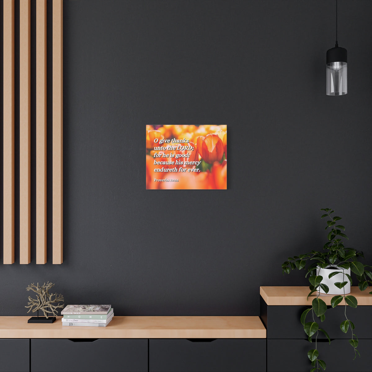 Scripture Canvas The Blessing Proverbs 10:22 Christian Wall Art Bible Verse Print Ready to Hang