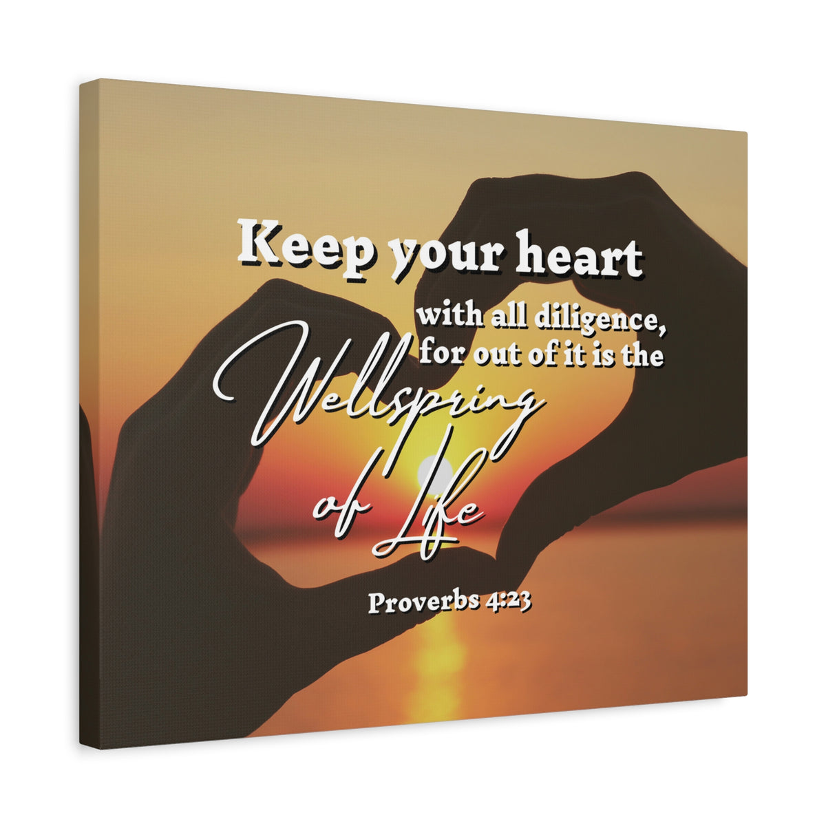 Scripture Canvas Issues Of Life Proverbs 4:23 Christian Wall Art Bible Verse Print Ready to Hang