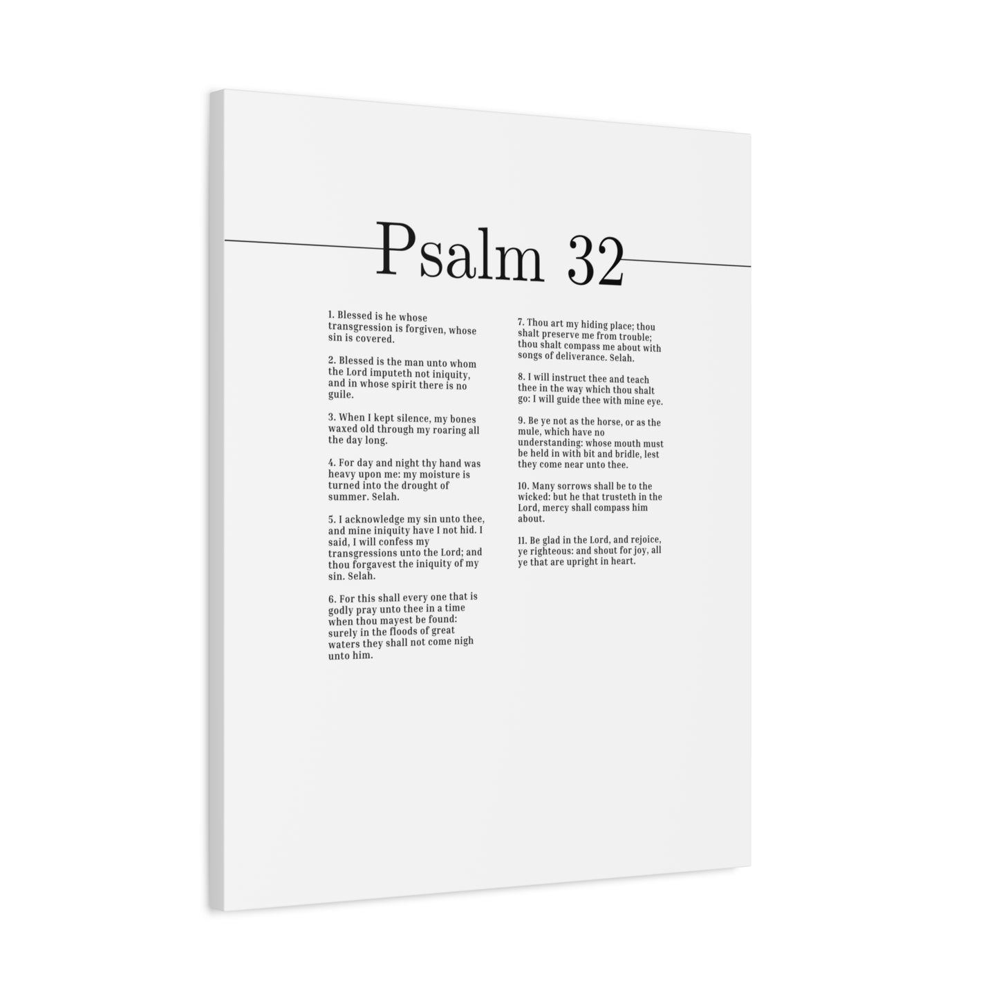 Scripture Canvas Be Glad In The Lord Psalm 32 Christian Wall Art Bible Verse Print Ready to Hang