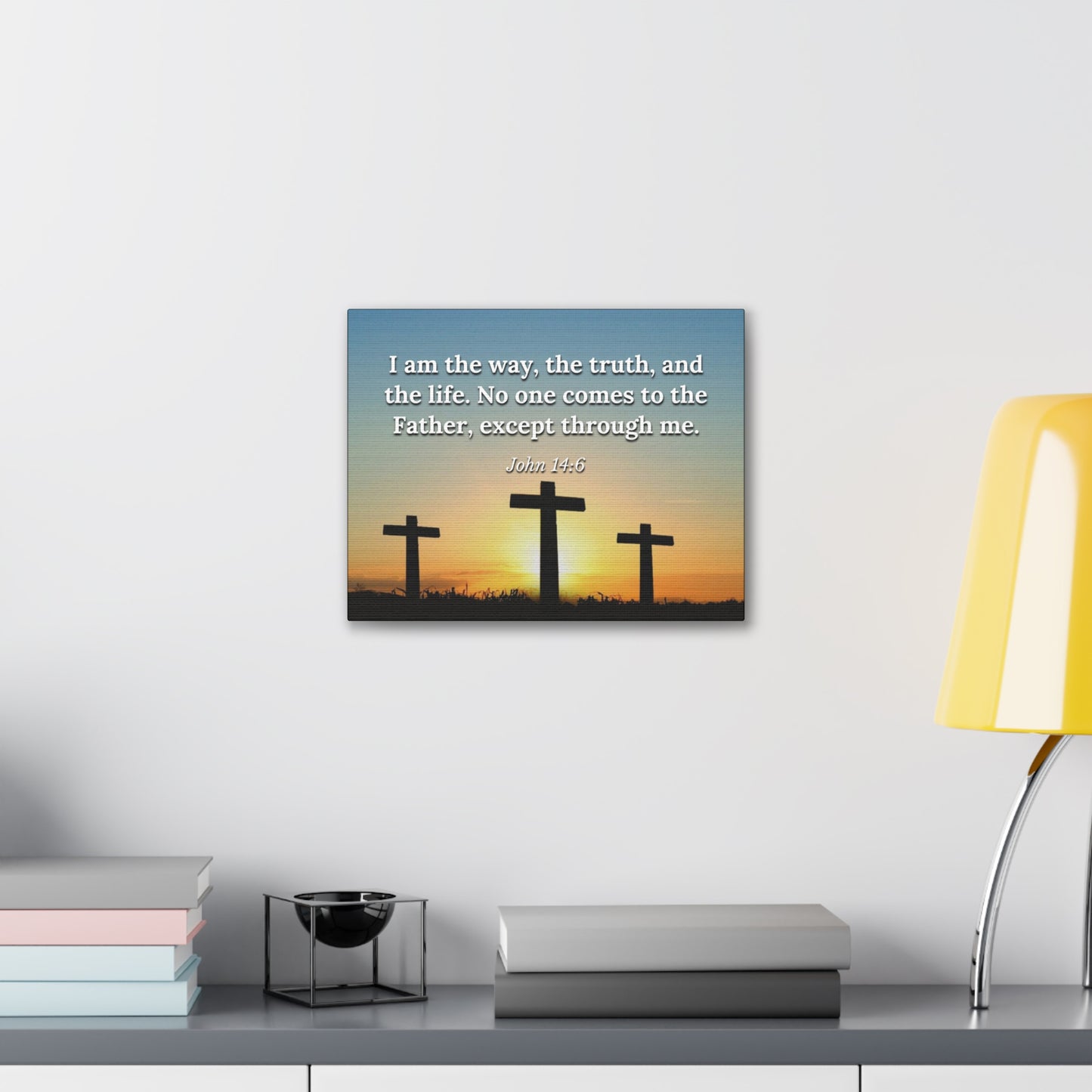 The Way John 14:6 Sunset Christian Wall Art Bible Verse Print Ready to Hang