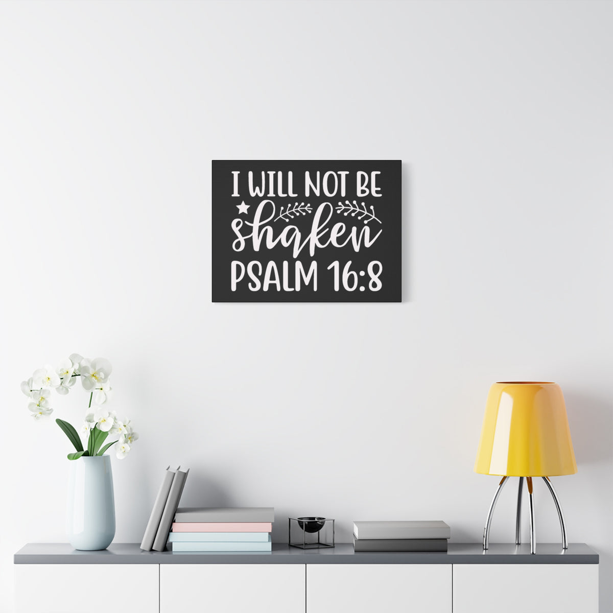 Scripture Walls I Will Not Be Shaken Psalm16:18 Bible Verse Canvas Christian Wall Art Ready to Hang Unframed