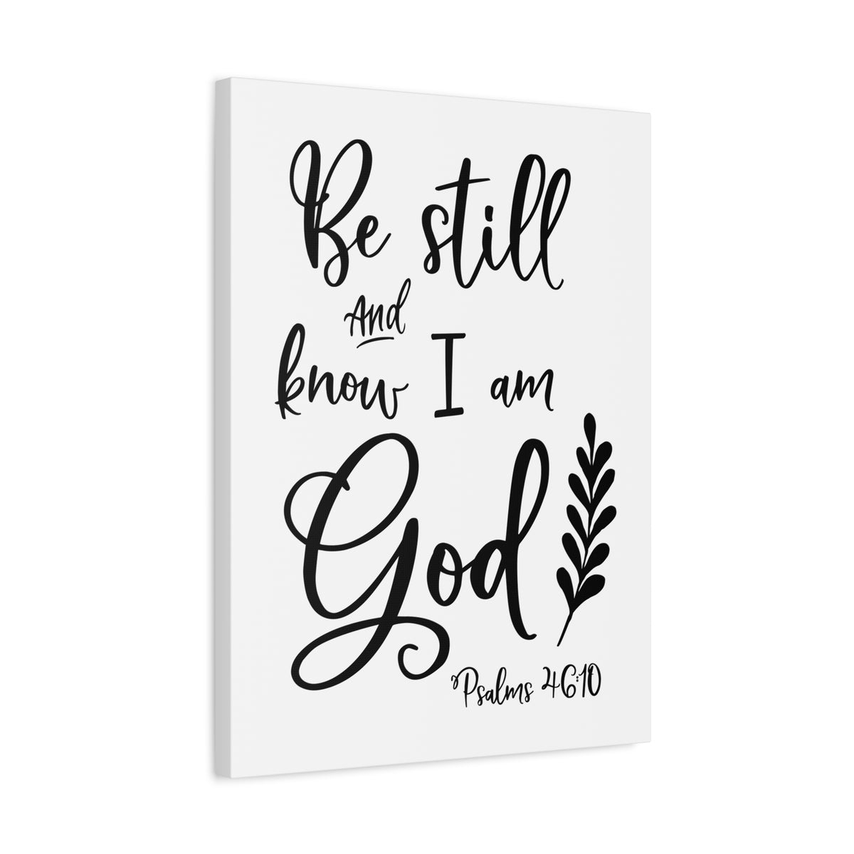 Scripture Canvas Know I Am God Proverbs 46:10 Christian Wall Art Bible Verse Print Ready to Hang