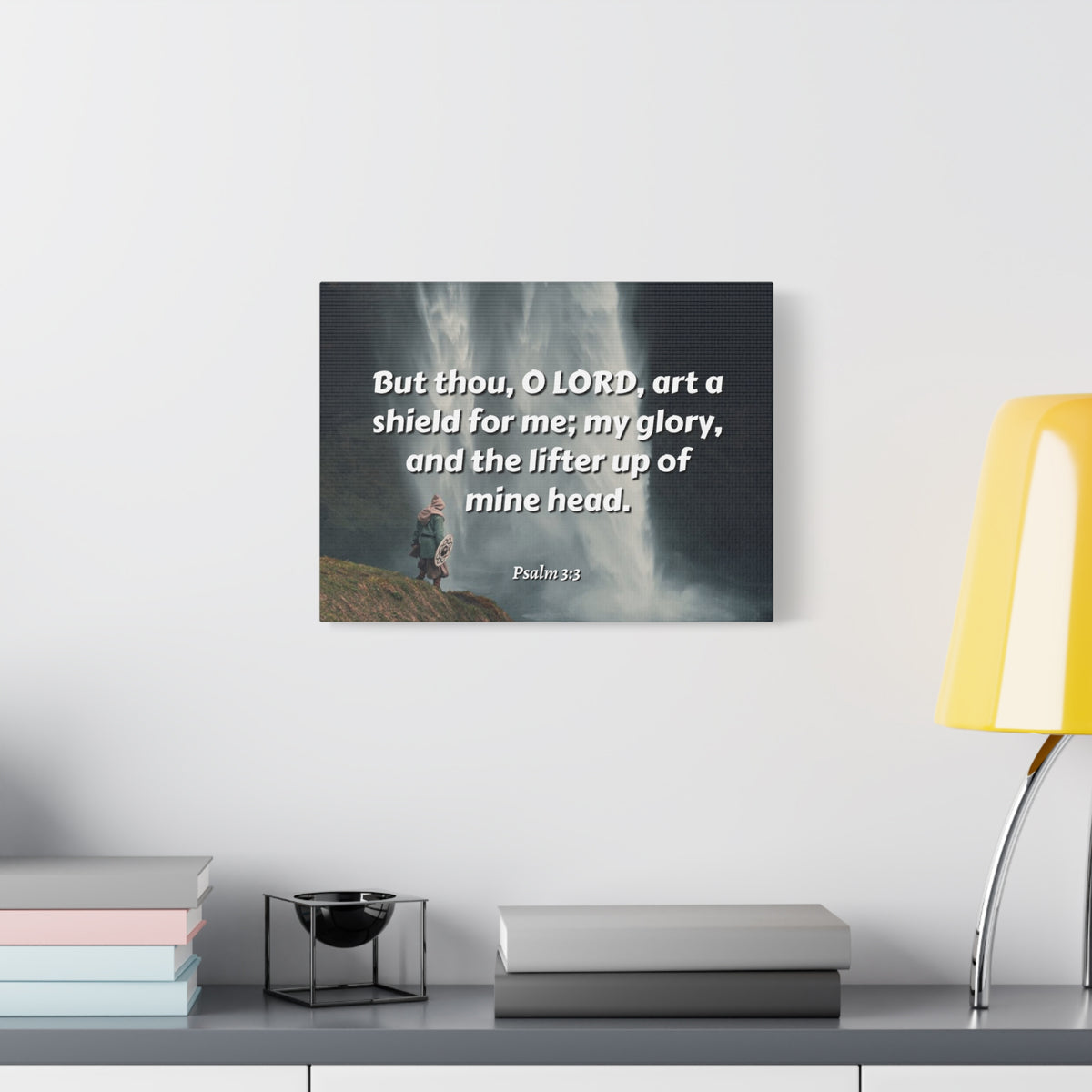 Scripture Canvas My Shield Psalm 3:3 Christian Wall Art Bible Verse Print Ready to Hang