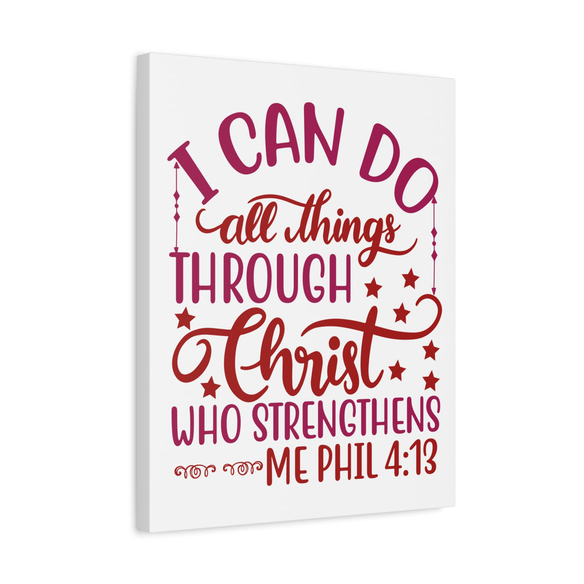 Scripture Canvas Christ Who Strengthens Philippians 4:13 Christian Wall Art Bible Verse Print Ready