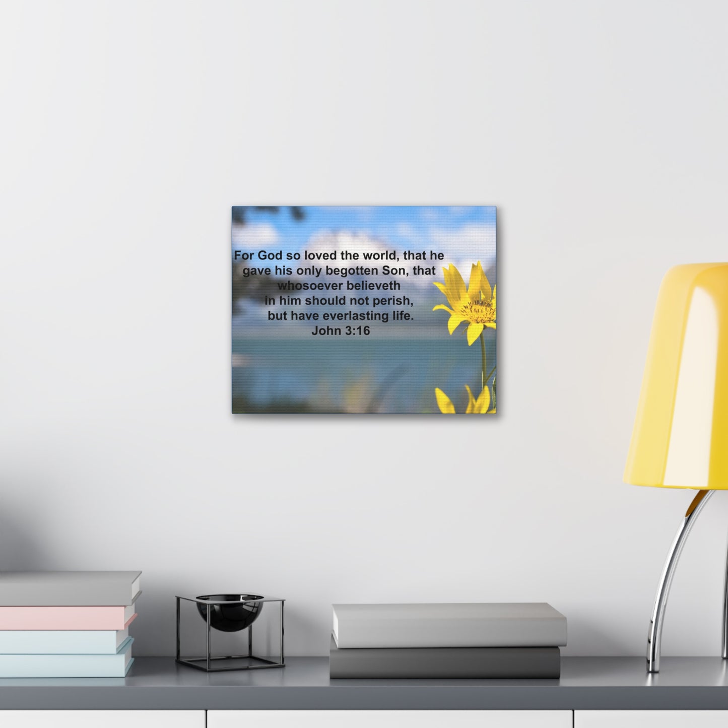 Have Everlasting Life John 3:16 Bible Verse Canvas Christian Wall Art Ready to Hang