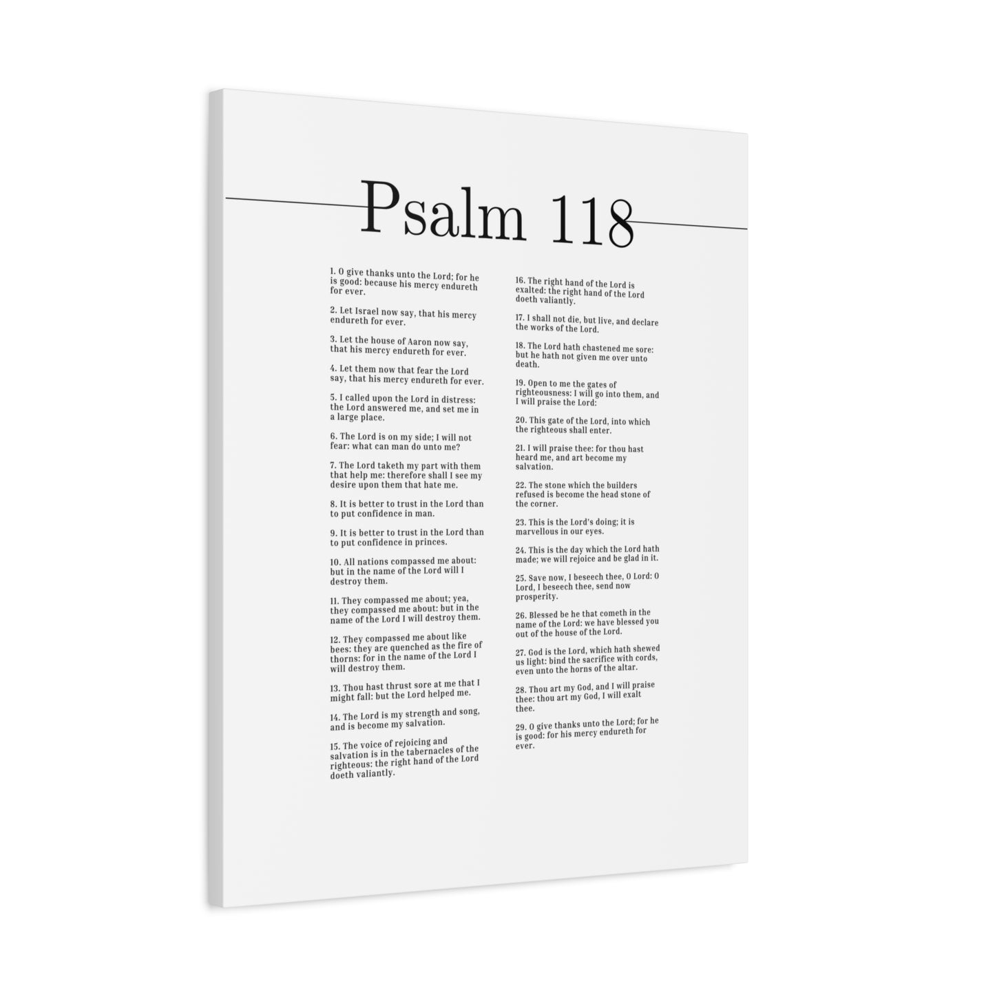 Scripture Canvas The Lord Is On My Side Psalm 118 Christian Wall Art Bible Verse Print Ready to Hang