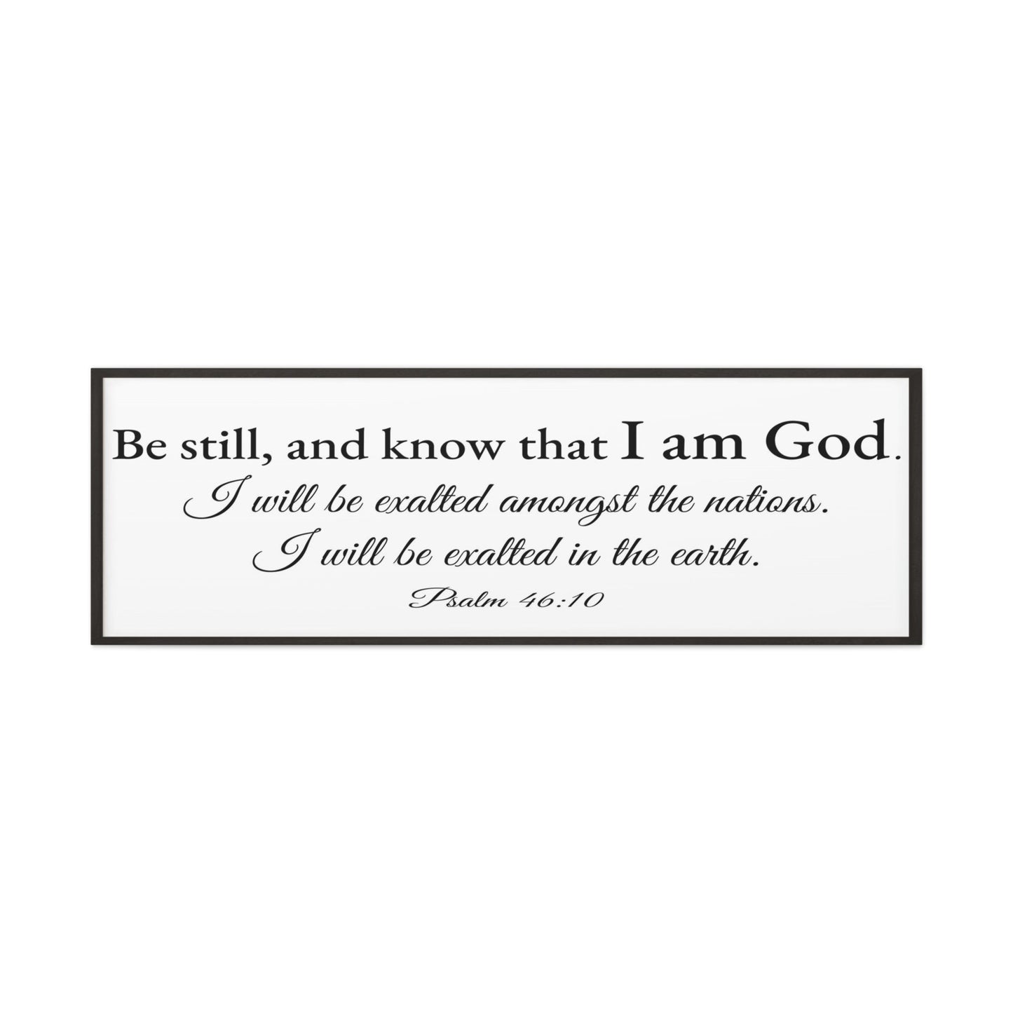 Scripture Walls Psalm 46:10 White Bible Verse Canvas Christian Wall Art Ready to Hang Unframed-Express Your Love Gifts