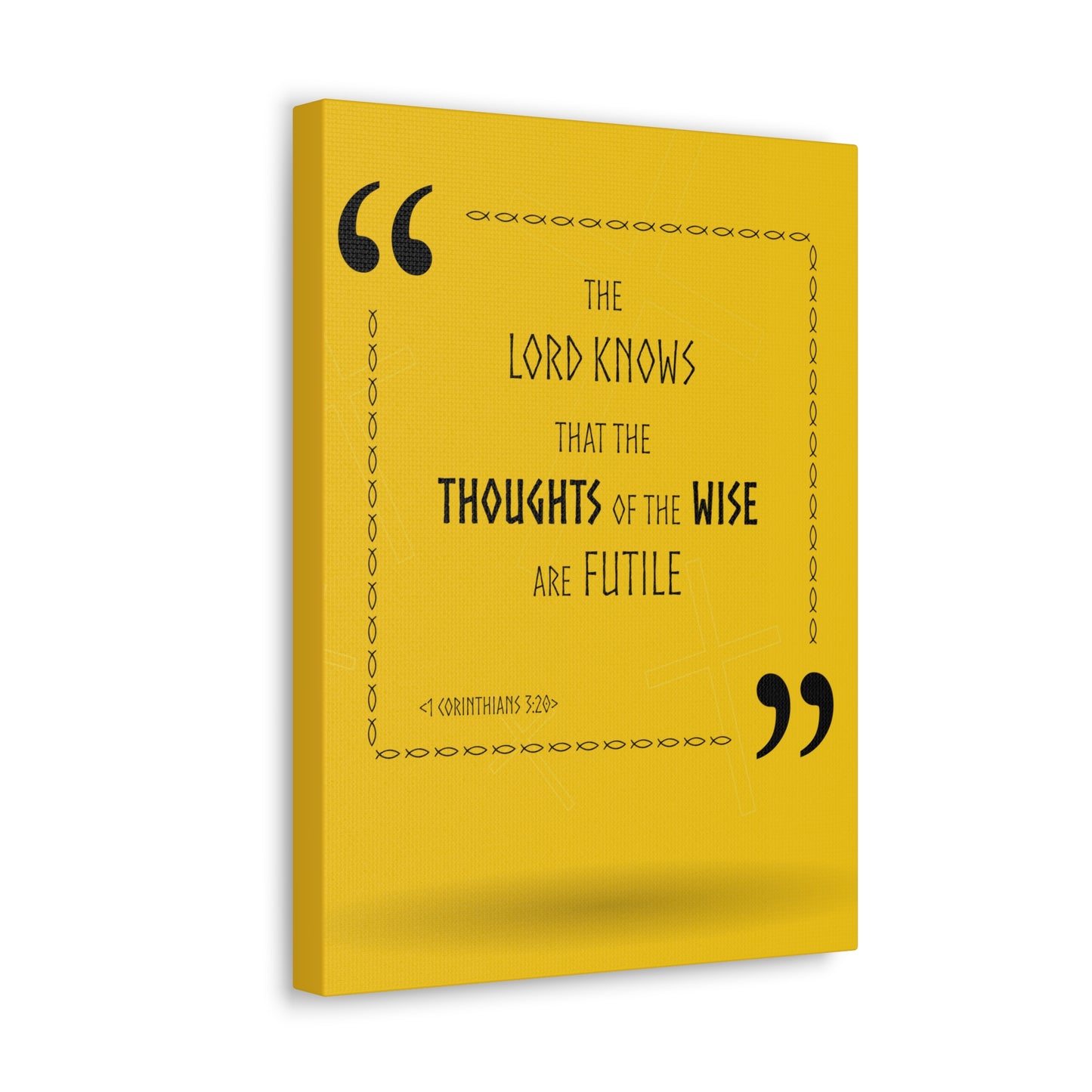 The Lord Knows 1 Corinthians 3:20 Christian Wall Art Bible Verse Print Ready To Hang