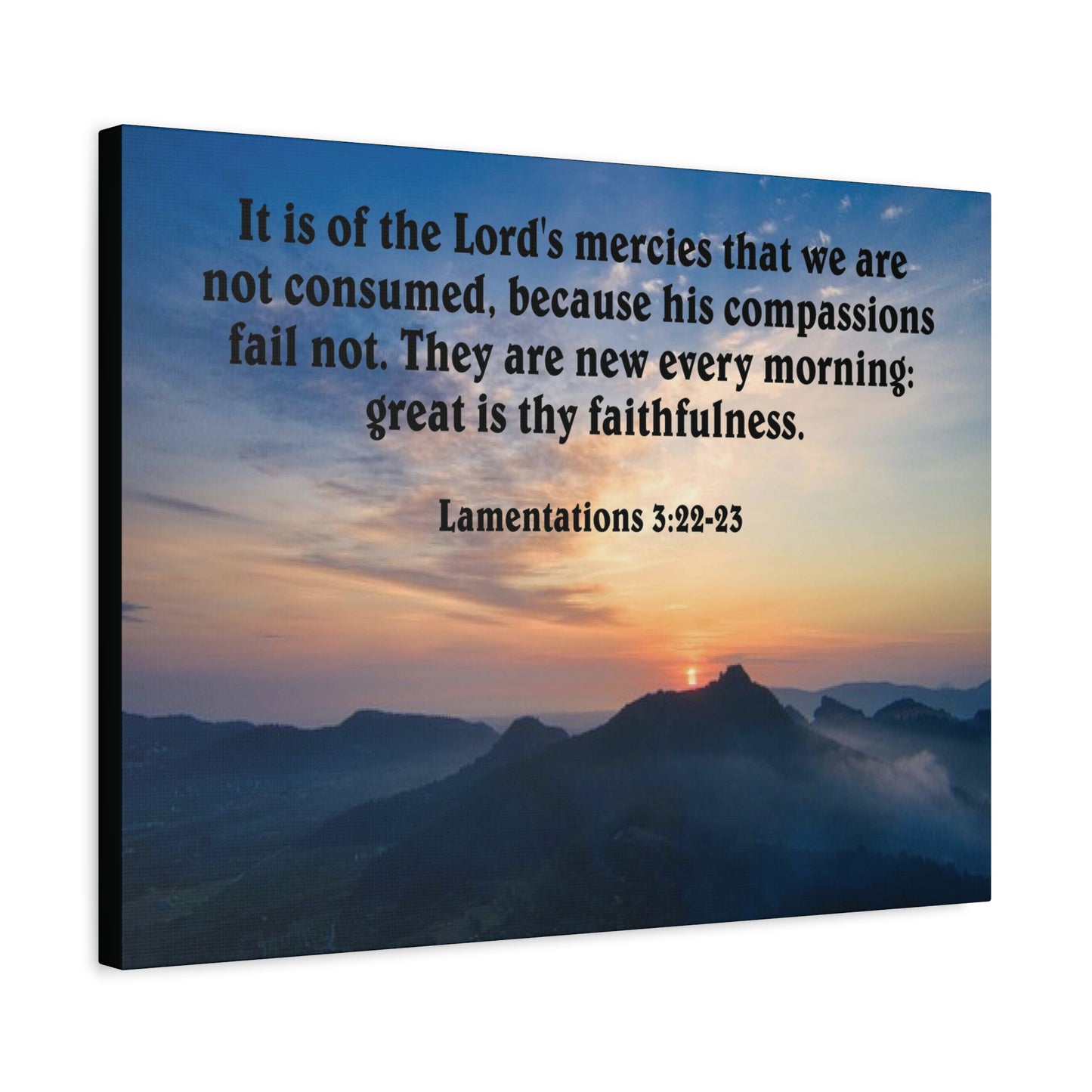 Scripture Walls Canvas Great is Thy Faithfulness Lamentations 3:22-23 KJV Wall Art Christian Home Decor