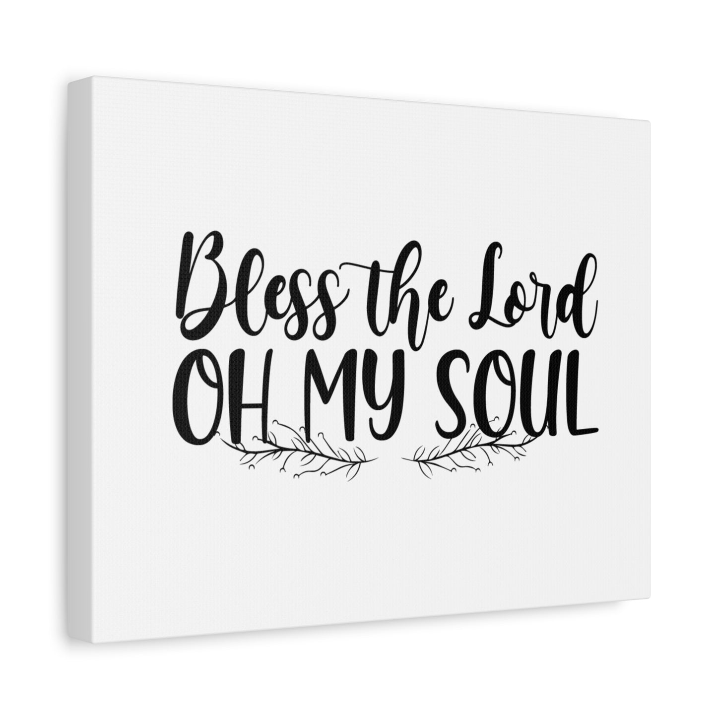 Scripture Canvas Bless The Lord, Oh My Soul Psalm 103:1 Christian Wall Art Bible Verse Print Ready to Hang