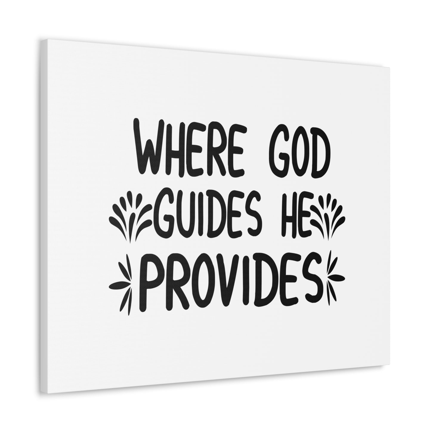 Where God Guides He Provides Matthew 6:33 Christian Wall Art Bible Verse Print Ready to Hang